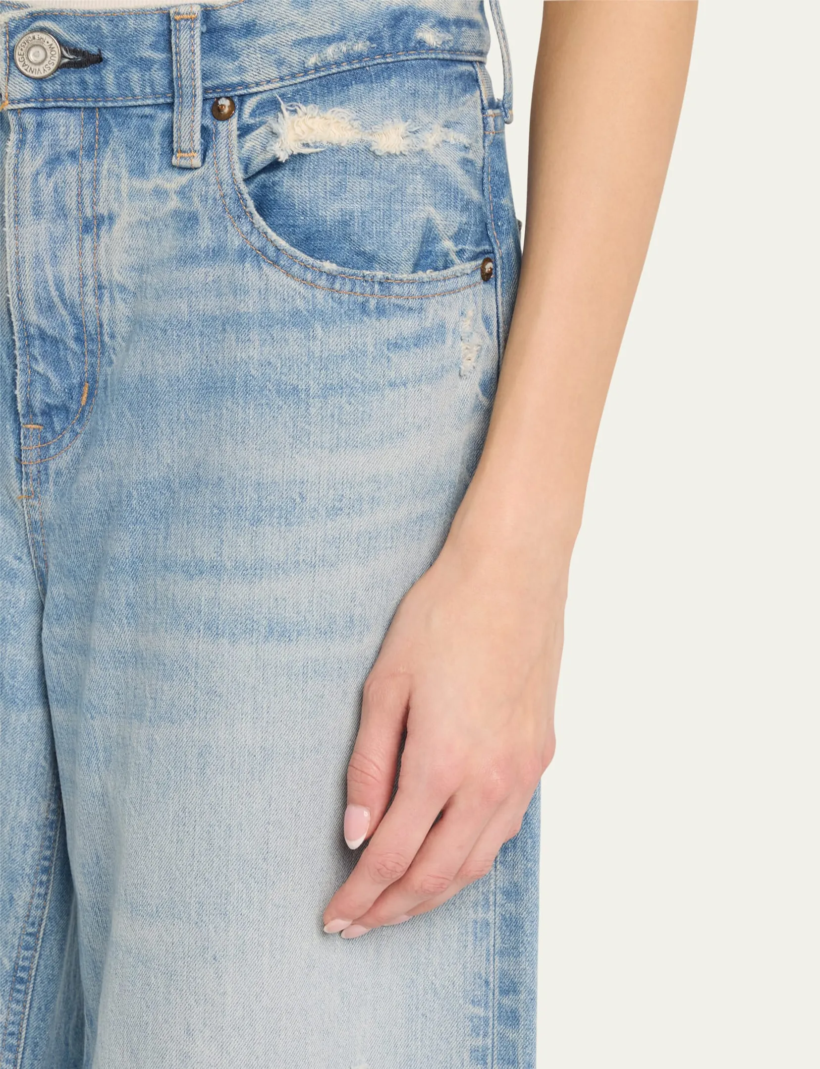 Pantalon Super Large Lowell, Vêtement Bleu Clair moussy