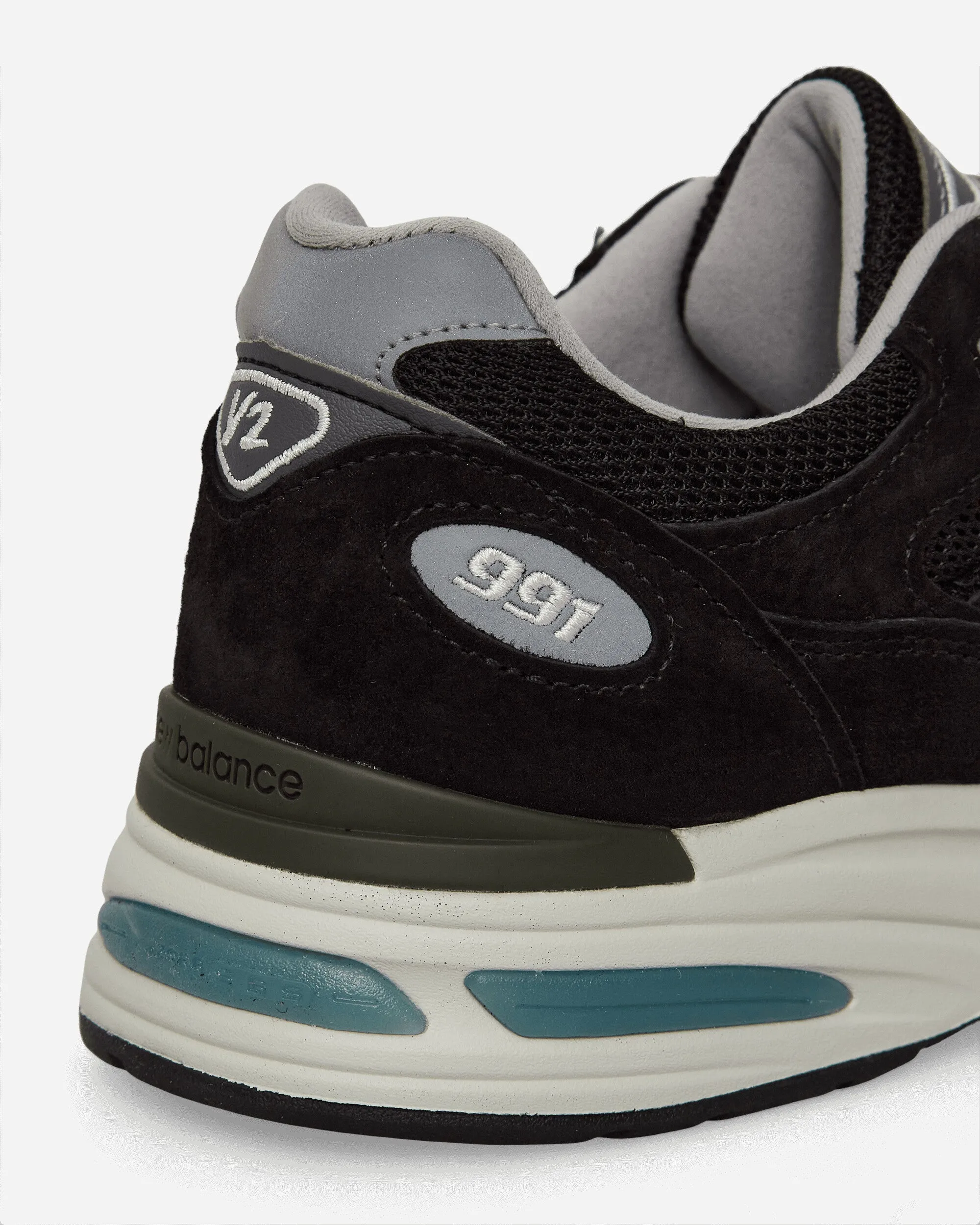 Baskets MADE in UK 991v2 Noir / Perle fumée / Argent