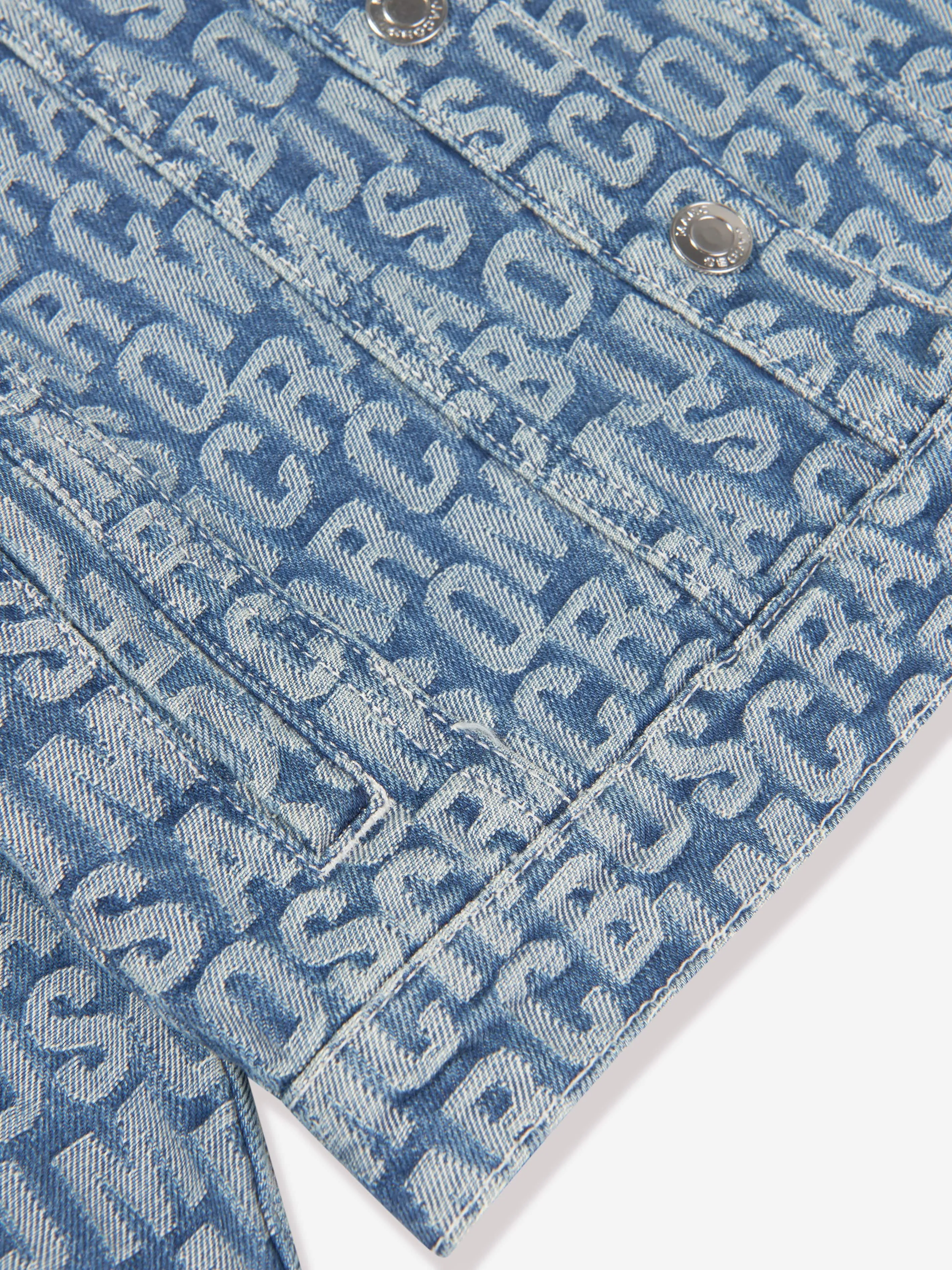 Veste en denim pour garçons MARC JACOBS avec logo en bleu