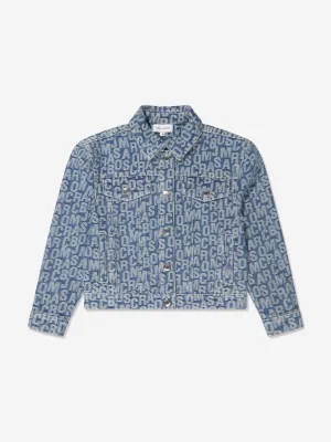 Veste en denim pour garçons MARC JACOBS avec logo en bleu