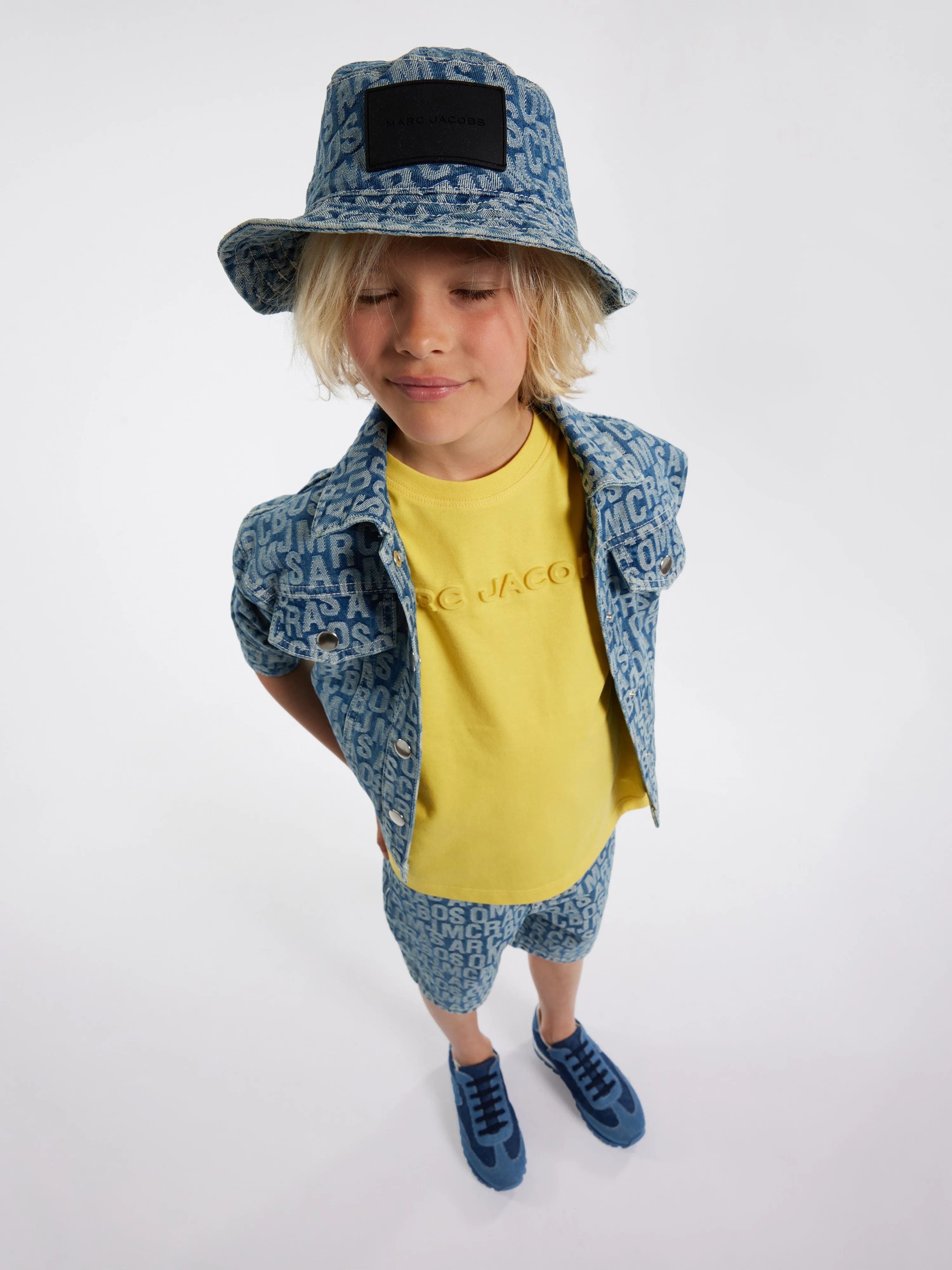 Veste en denim pour garçons MARC JACOBS avec logo en bleu