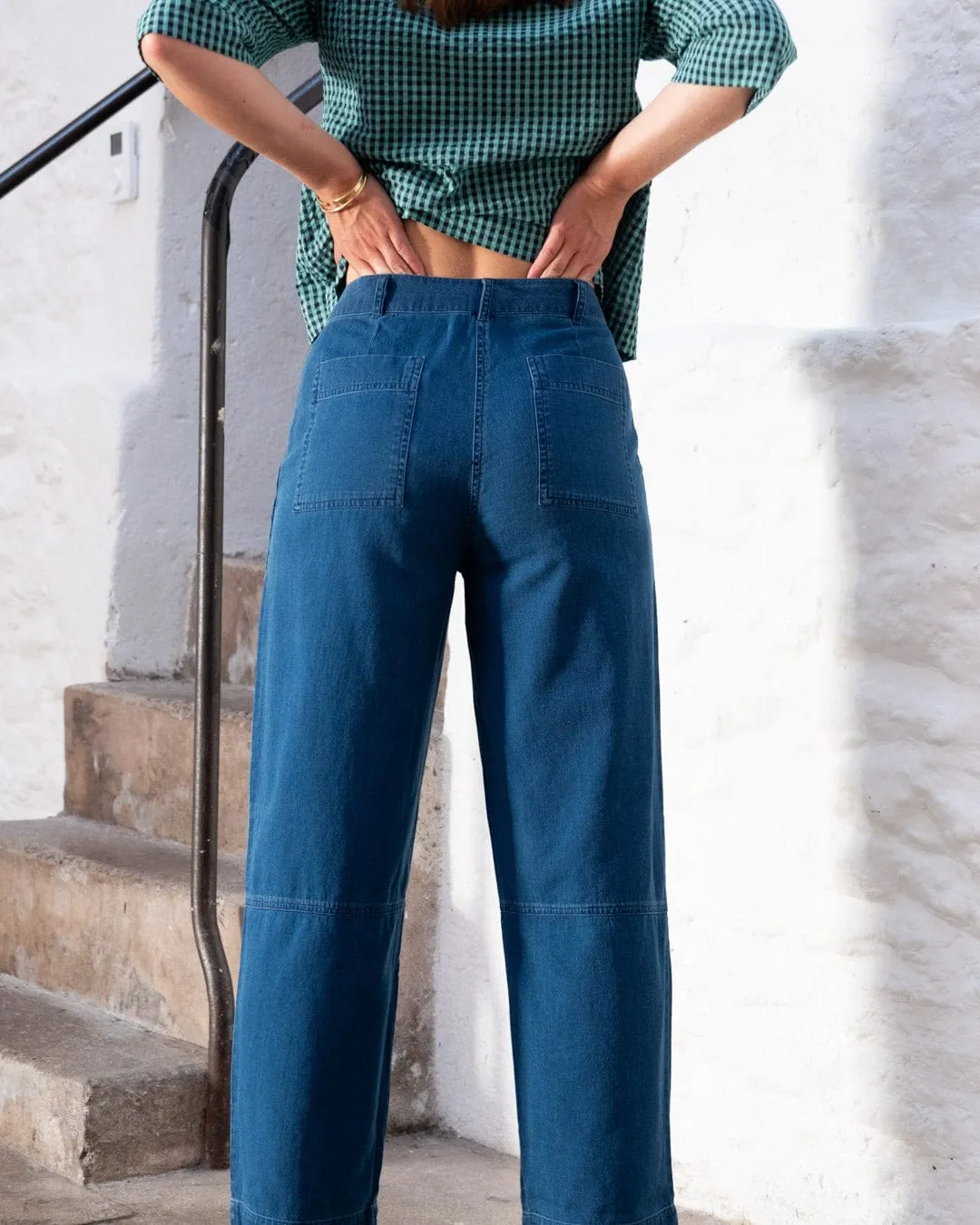 Pantalon en Coton pour Femmes Margate | Denim Texturé