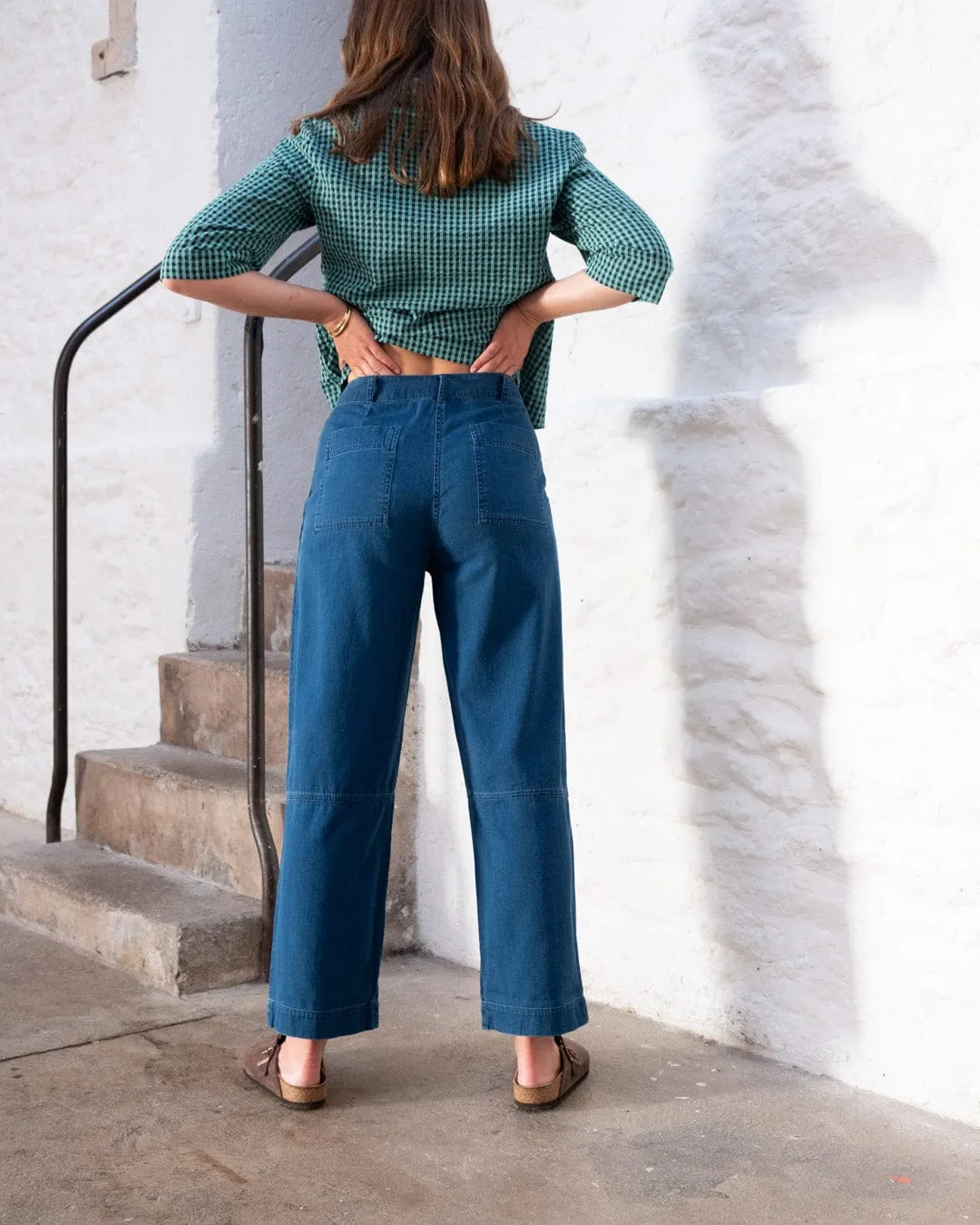 Pantalon en Coton pour Femmes Margate | Denim Texturé