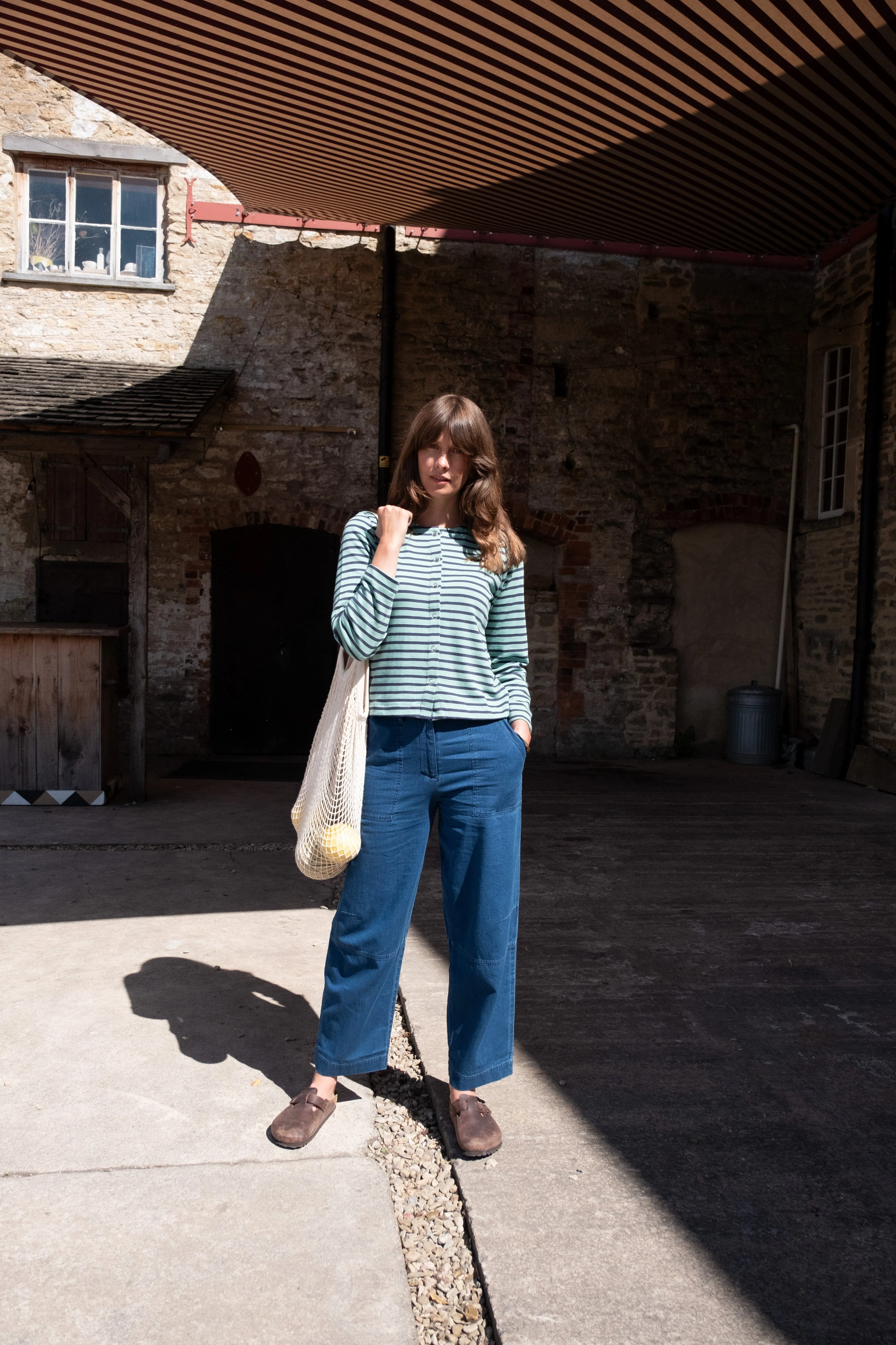 Pantalon en Coton pour Femmes Margate | Denim Texturé