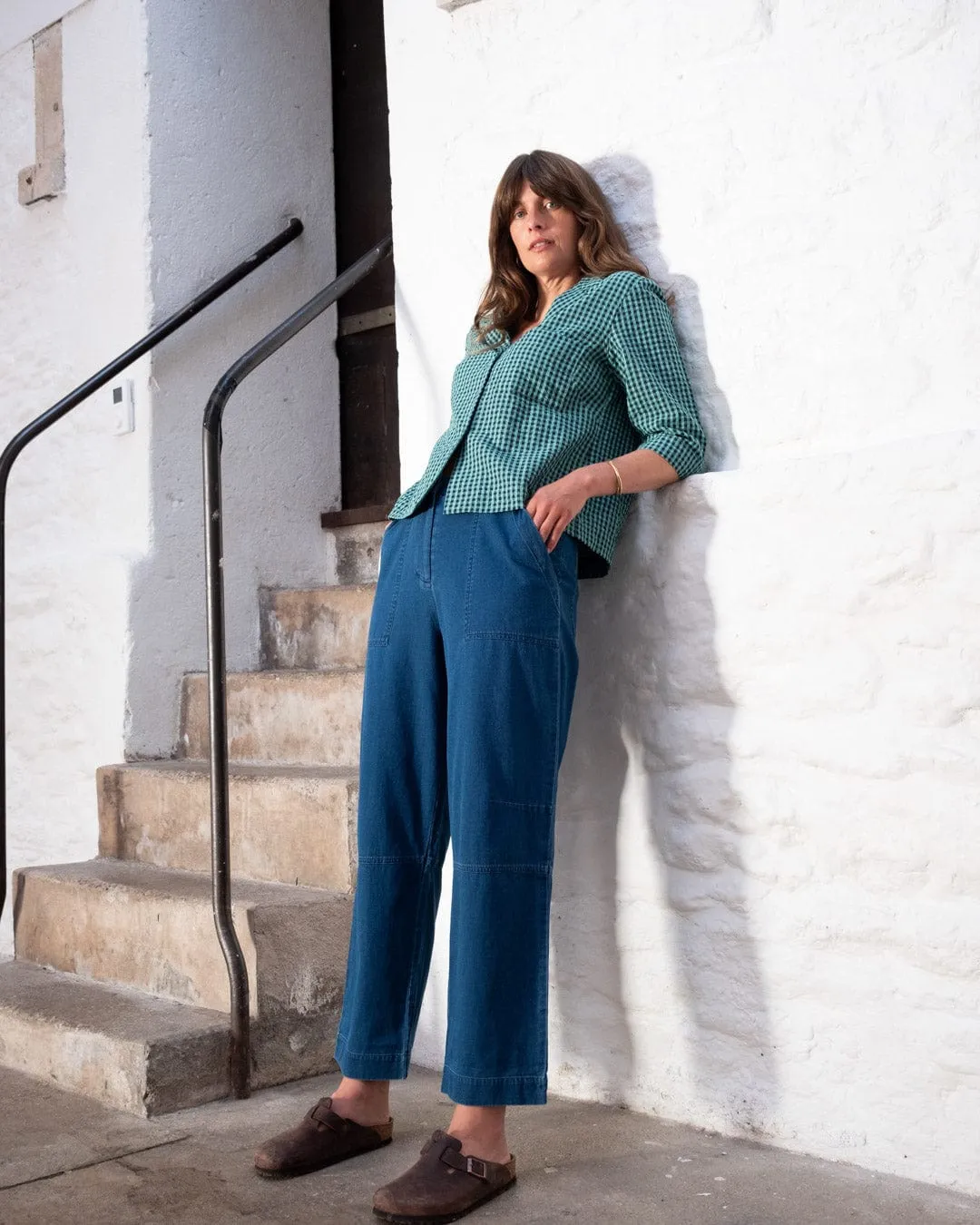 Pantalon en Coton pour Femmes Margate | Denim Texturé