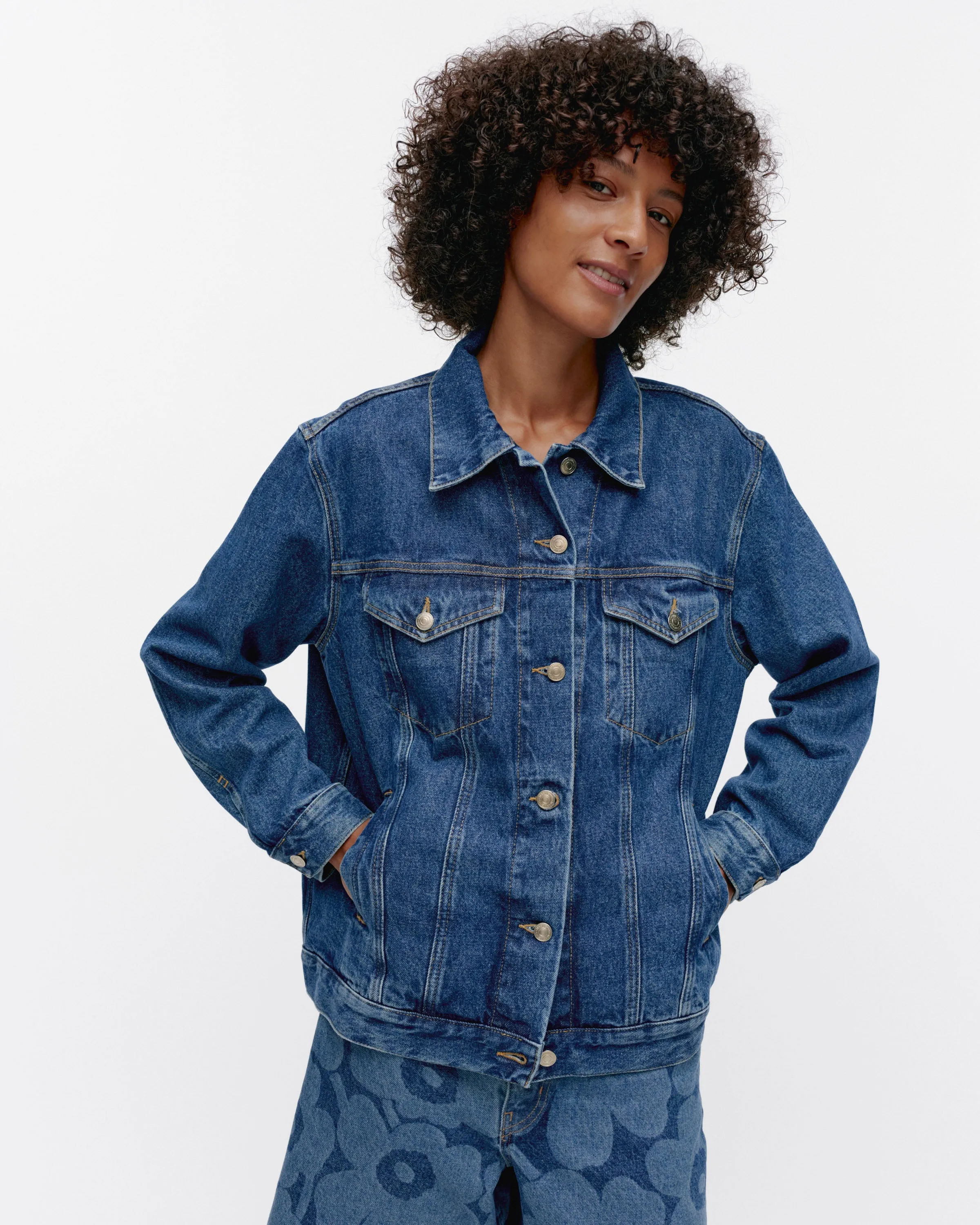 Veste en denim Maridenim Murros Unikko Plcmt - Marimekko