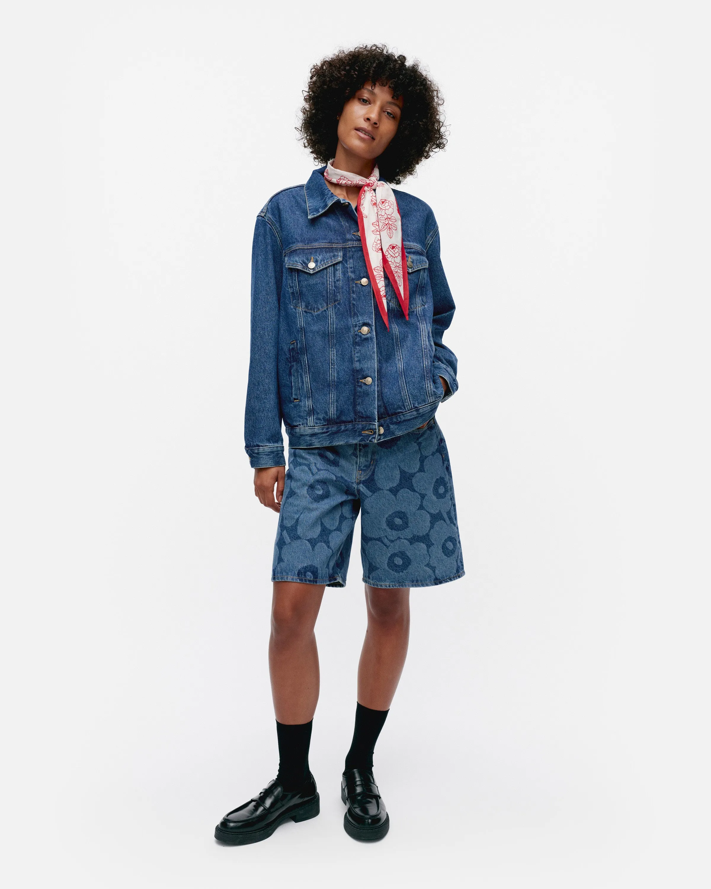 Veste en denim Maridenim Murros Unikko Plcmt - Marimekko
