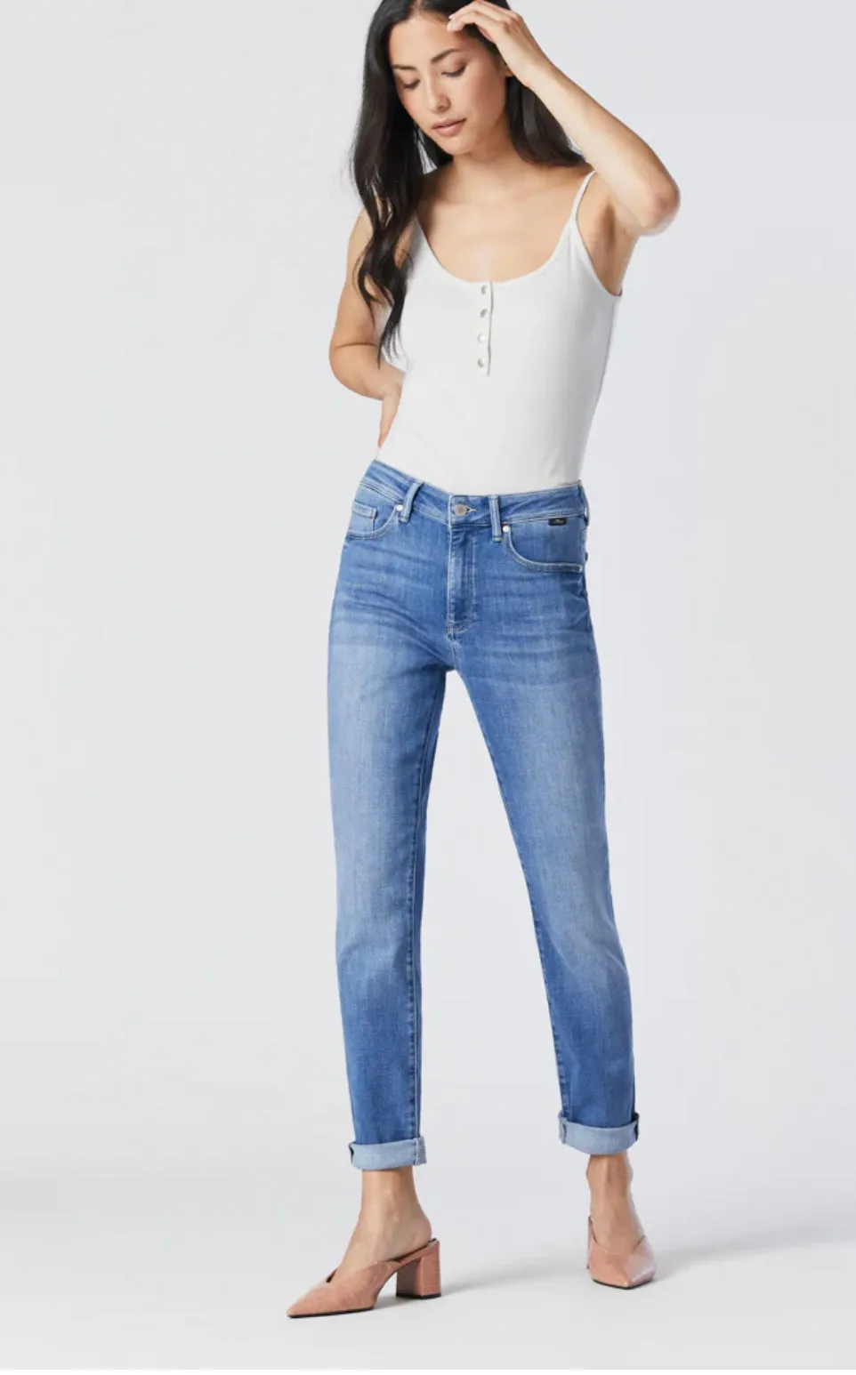 MAVI KATHLEEN HAUT SLIM BOYFRIEND - Vêtements Mavi