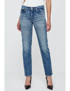 Melrose Slim Straight, Bleu Foncé Vêtements_moussy