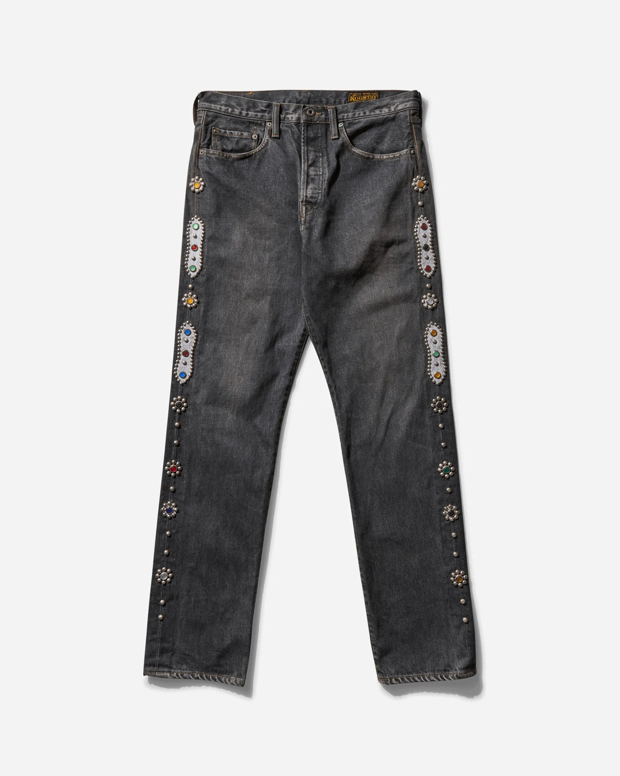 Jean pour homme 14 oz 5P Monkey Cisco (Clous) Noir