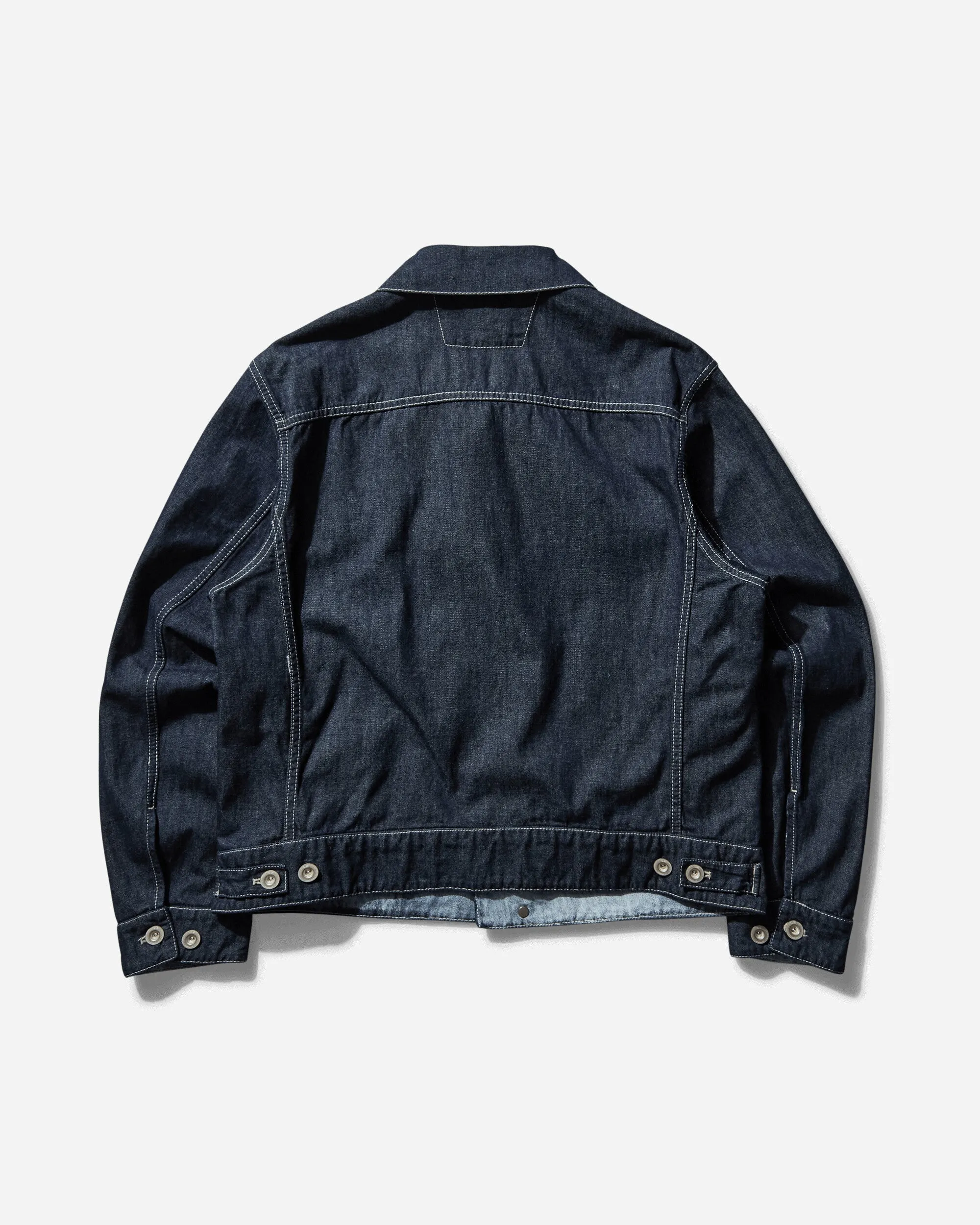 Veste courte en denim plaqué 3/1 bleu pour homme