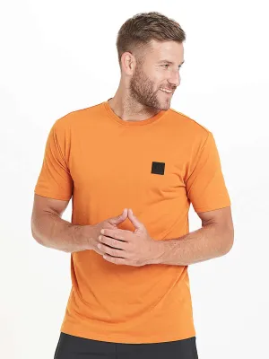 T-shirt Homme Brodé Logo de Marque, Orange