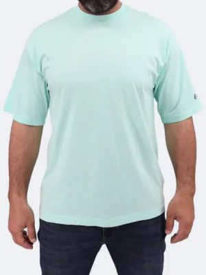 T-shirt Homme avec Logo de Marque Imprimé, Bleu Menthe