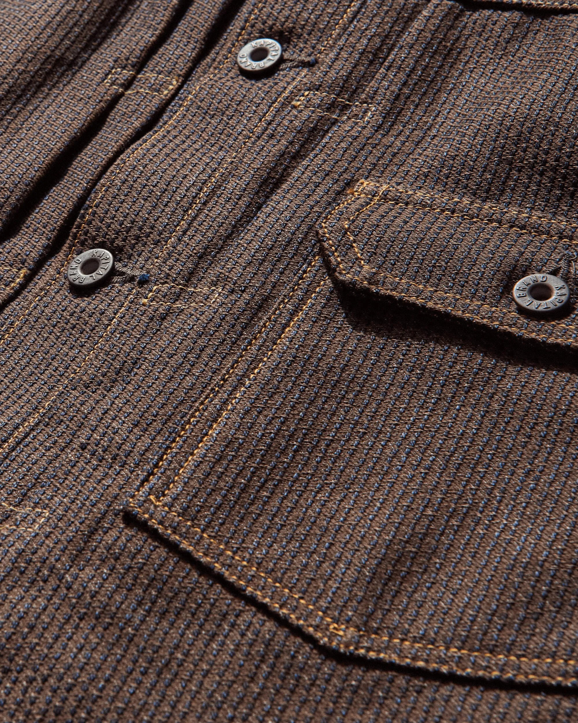 Veste en denim Century pour hommes 1ère édition Kaki / Indigo