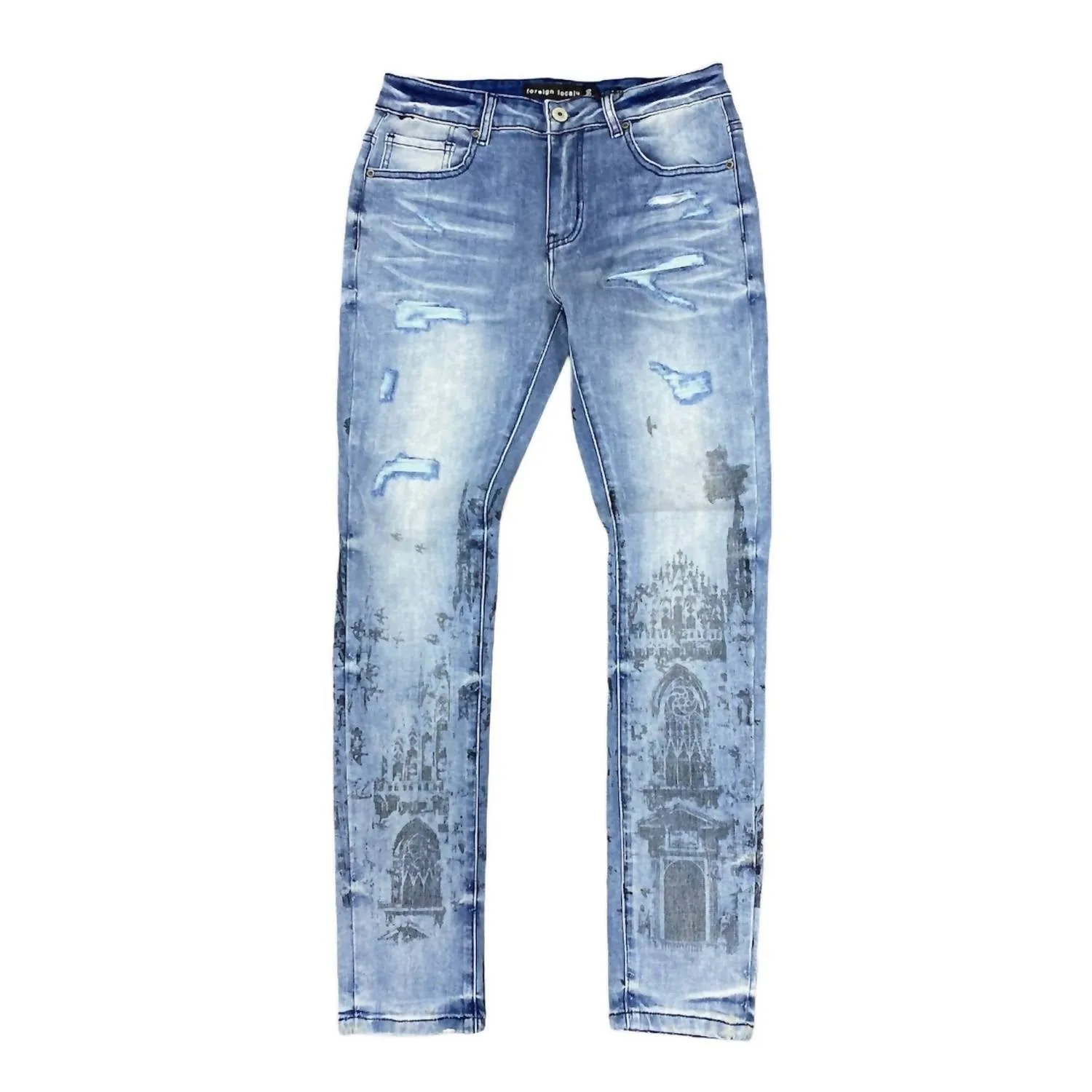 Jeans d'Église pour Hommes en Bleu