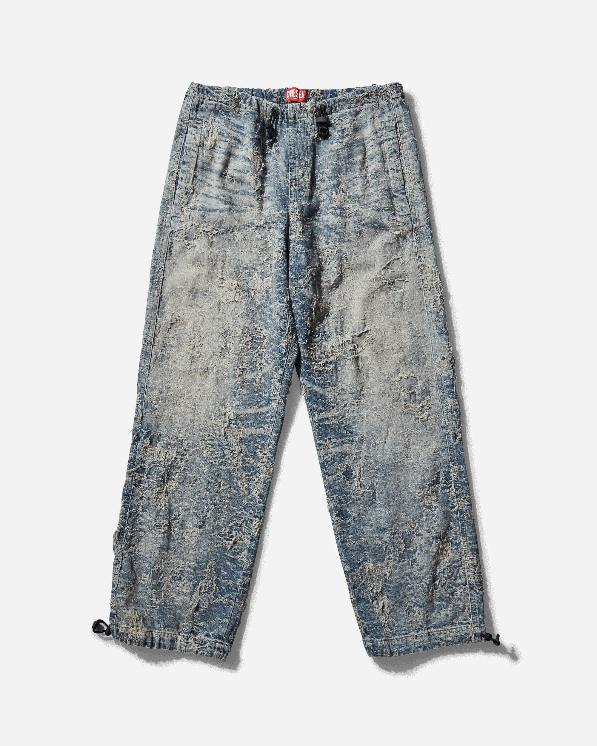 Pantalon D-Martial en denim délavé bleu pour homme