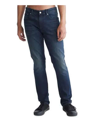 Jean droit stretch en denim pour homme