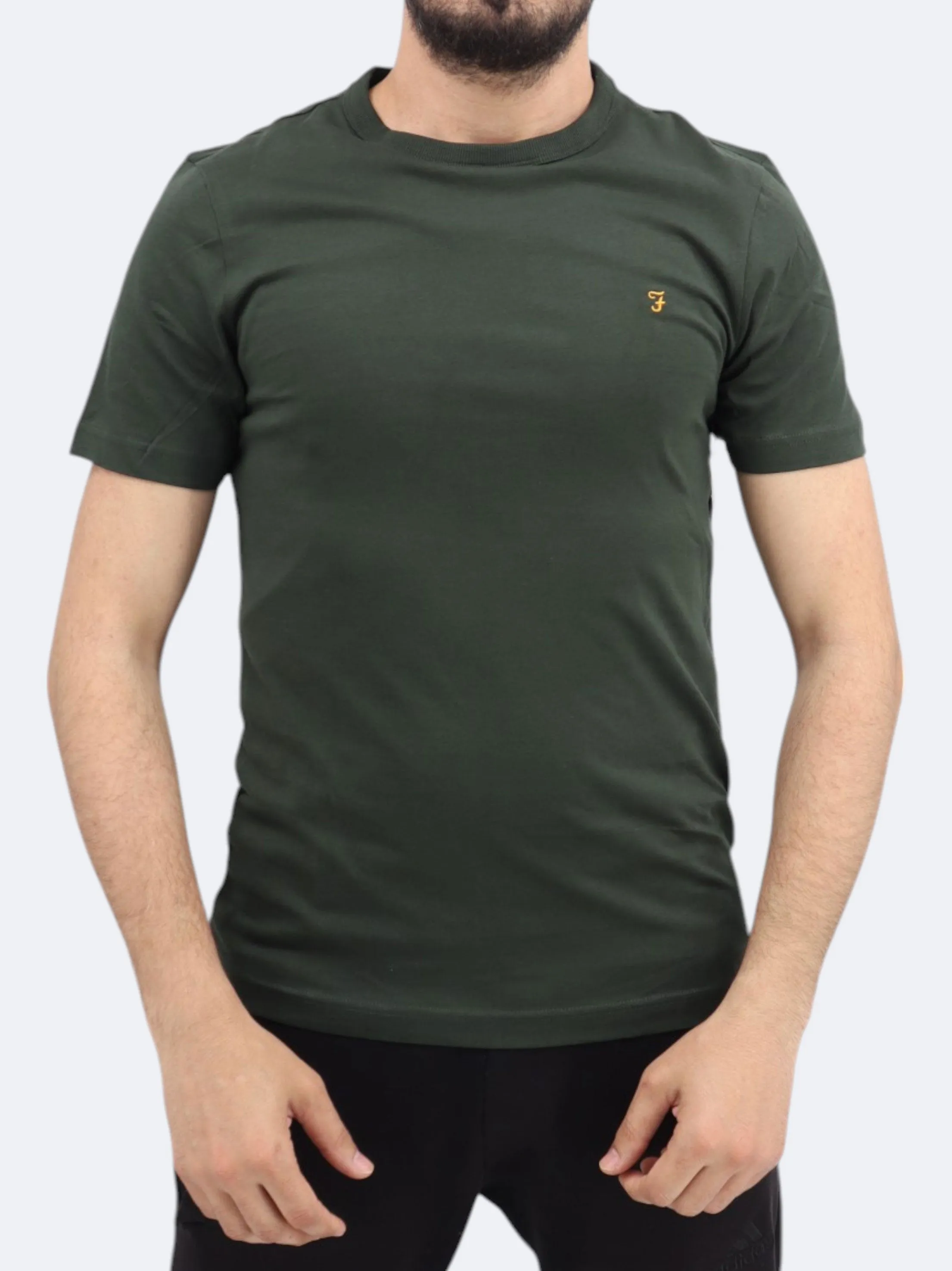 T-shirt brodé pour homme, Olive
