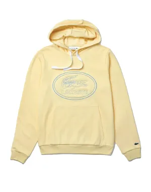 Pull à capuche brodé avec logo en piqué polaire jaune pour hommes Patagonia