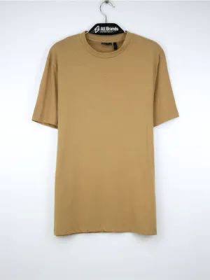 T-shirt uni pour hommes, marron clair