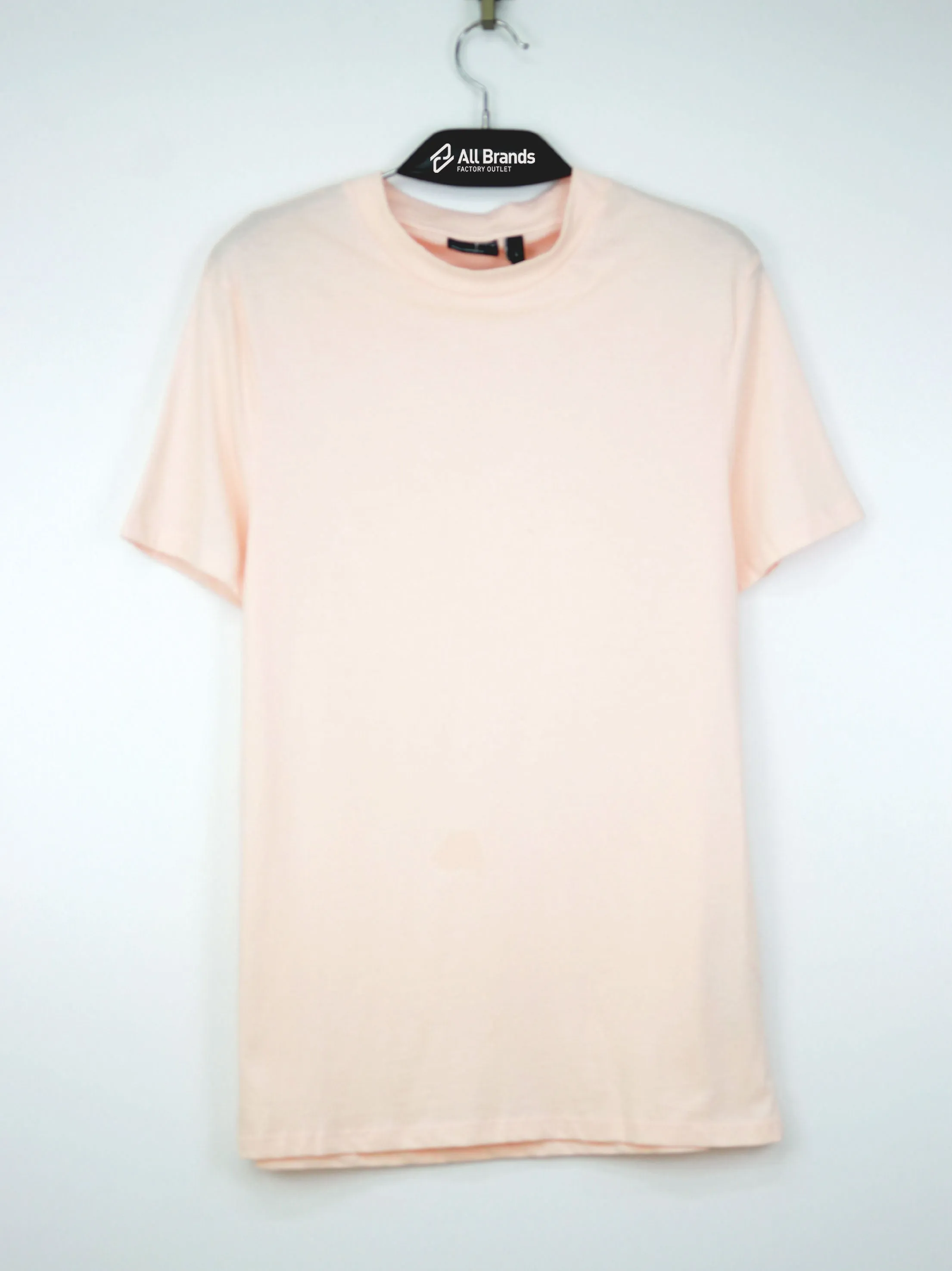 T-shirt uni pour hommes, rose clair