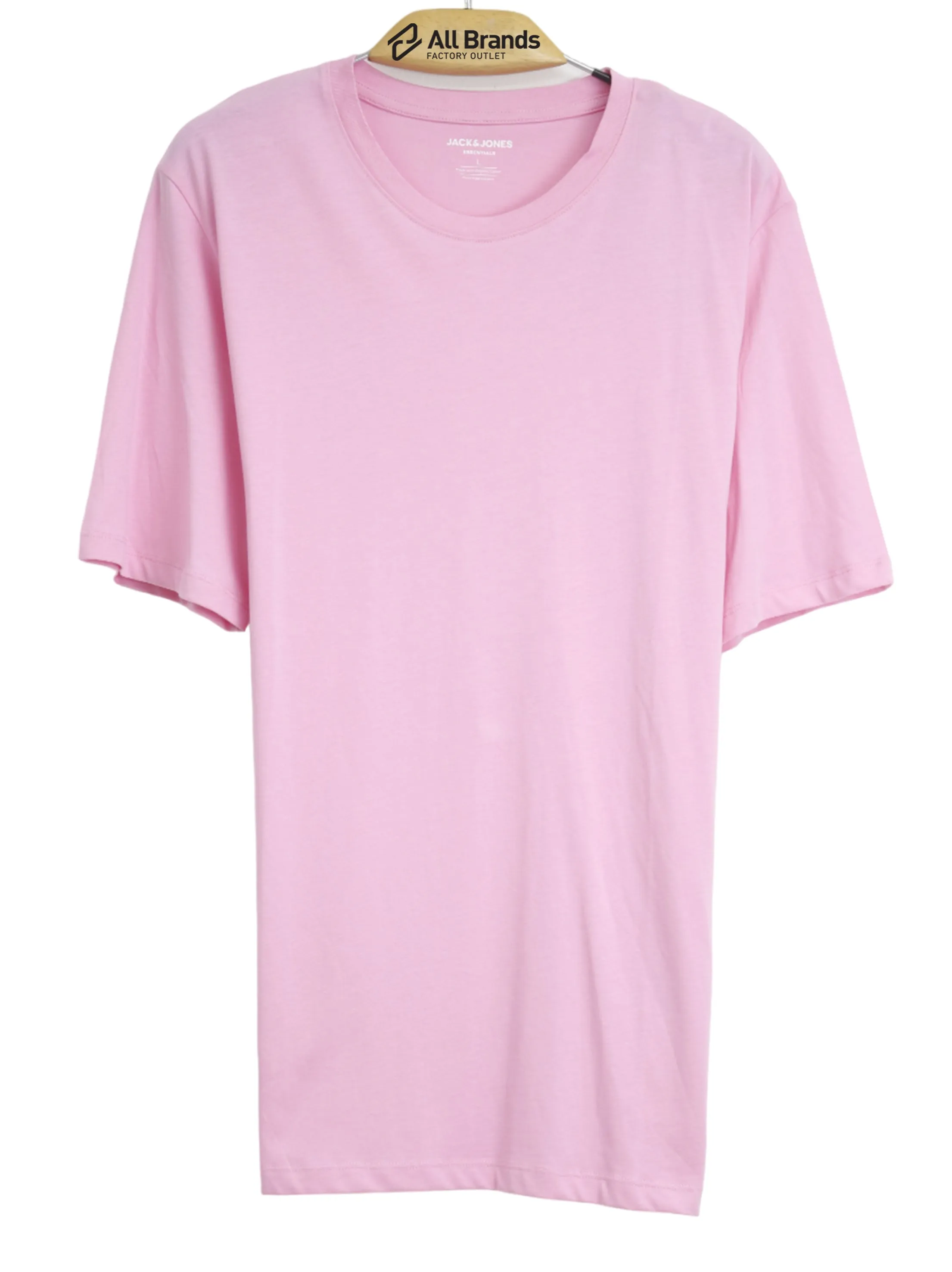 T-shirt uni pour hommes, rose