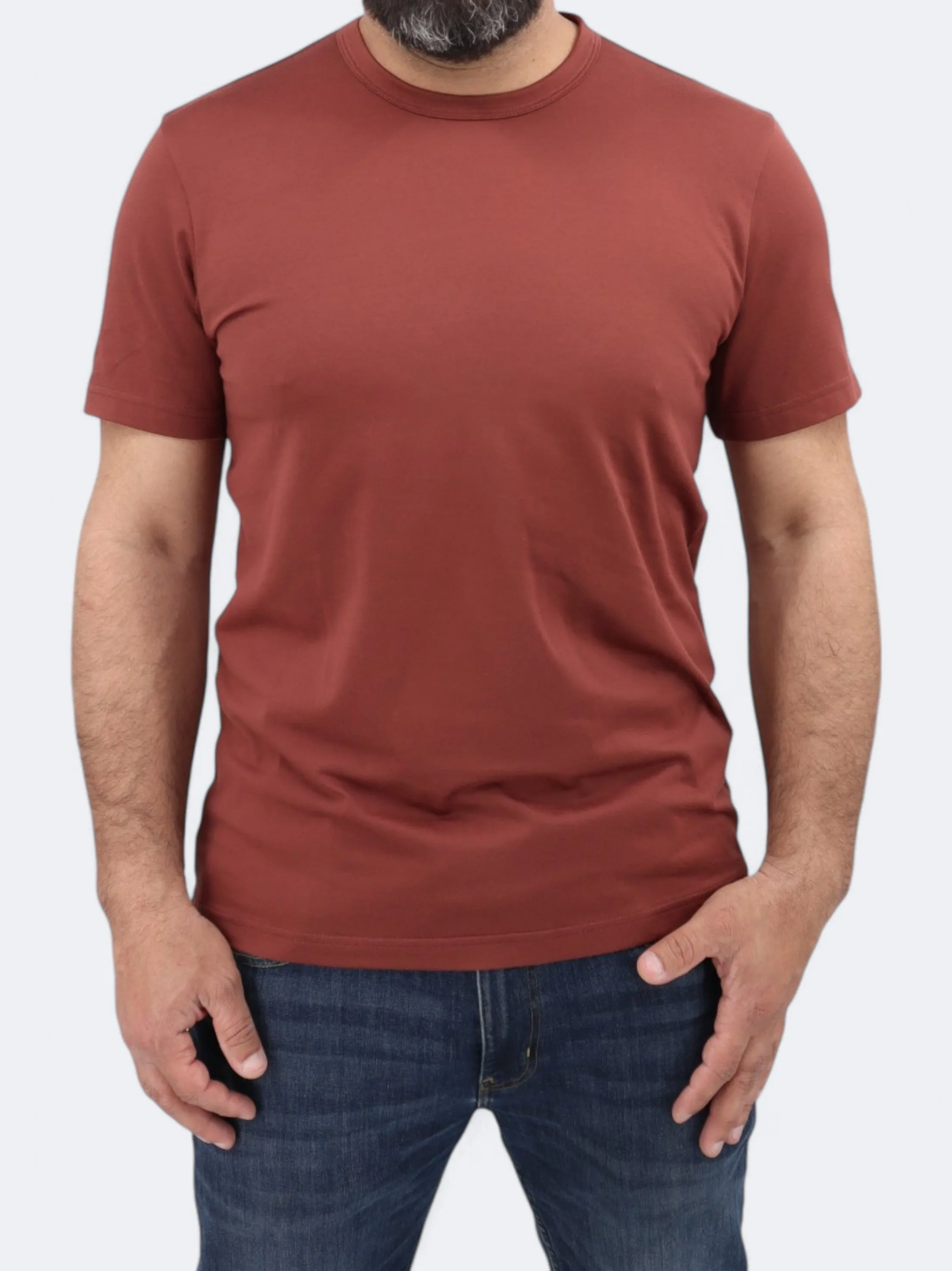 T-shirt uni pour homme, Marron