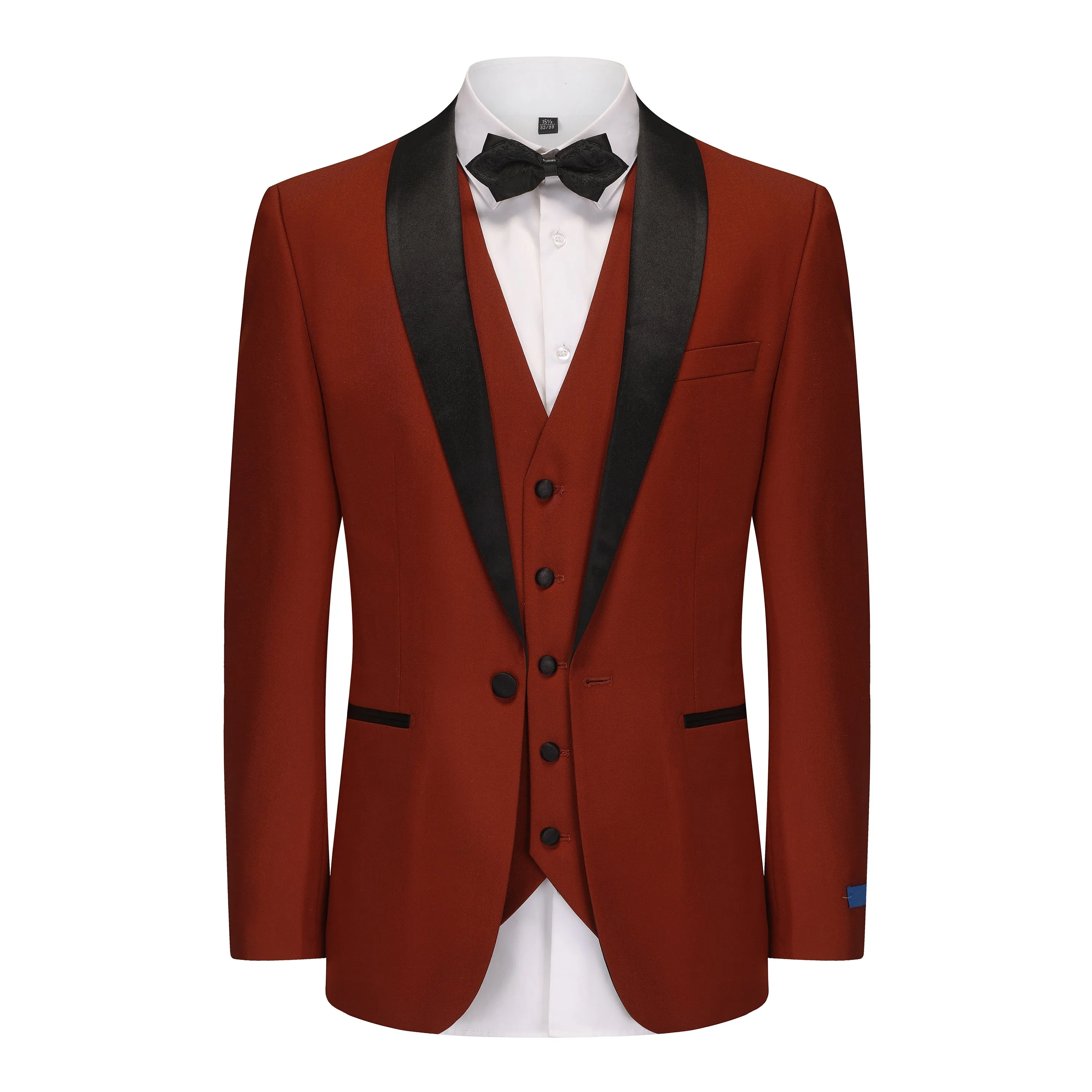 Men's Premium 3 Pc Shawl Lapel Slim Fit Tuxedo Set