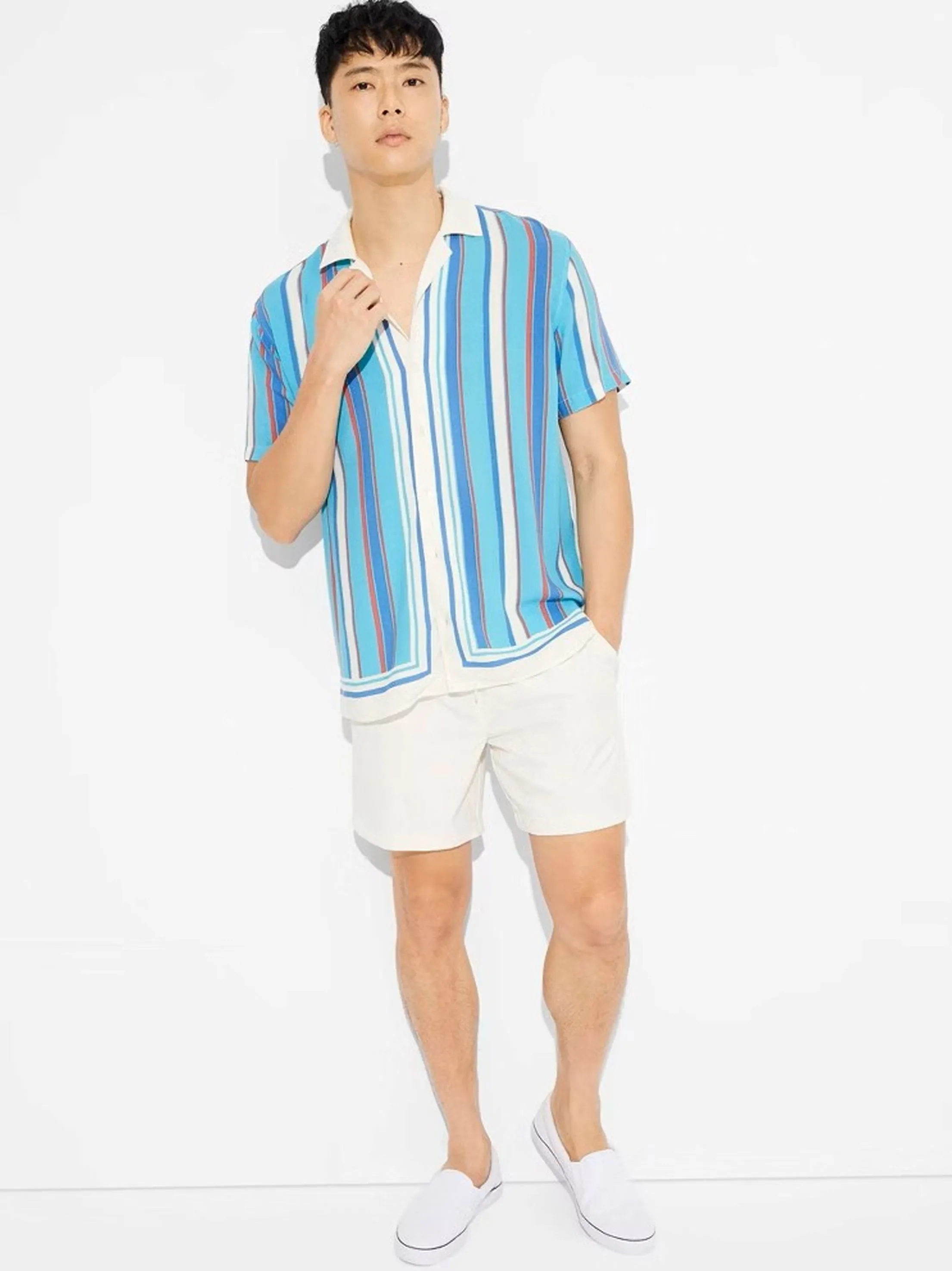 Chemise à carreaux pour homme à boutonnage, multicolore