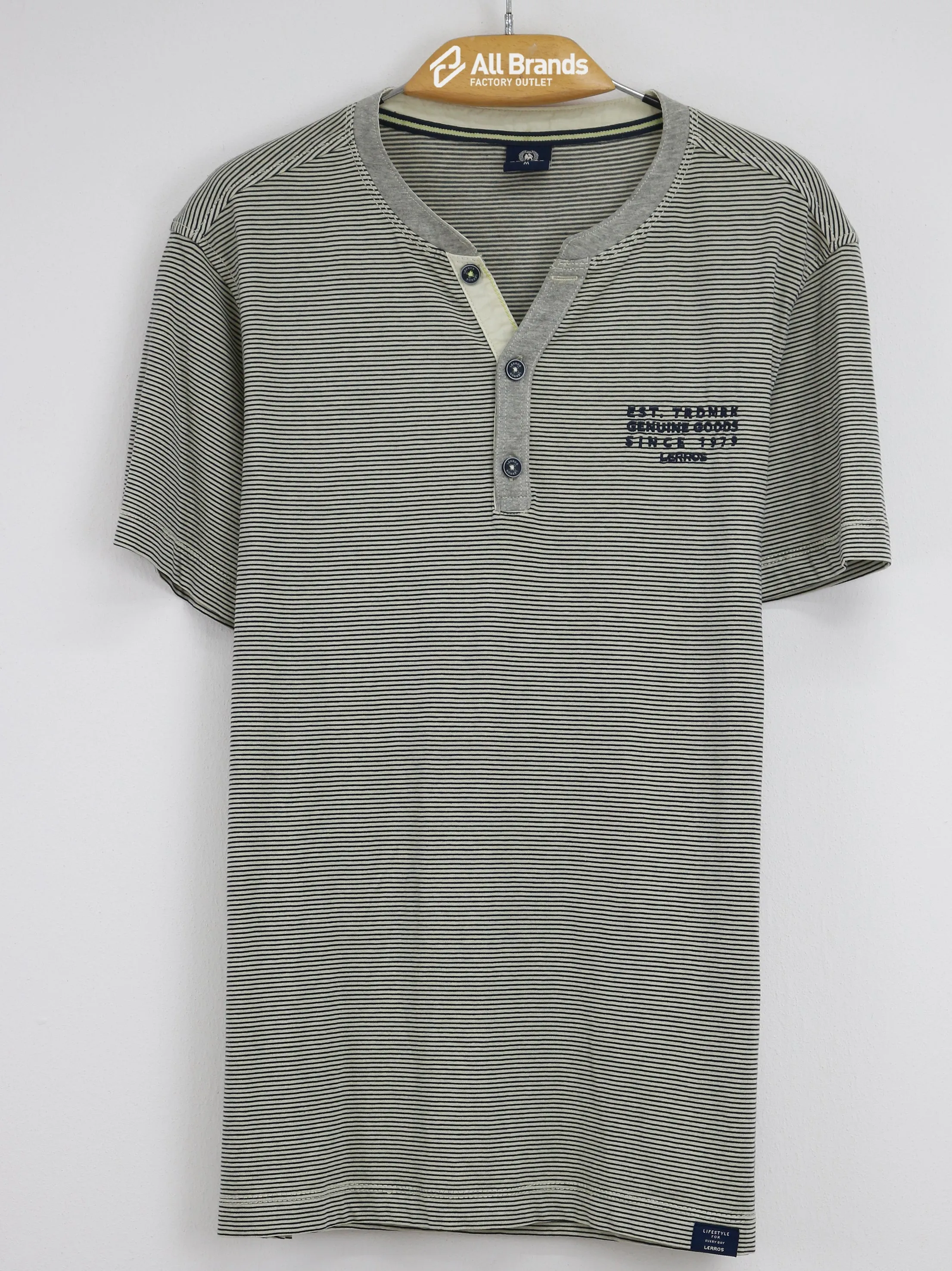 Chemise à rayures pour homme, beige clair