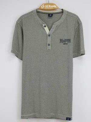 Chemise à rayures pour homme, beige clair