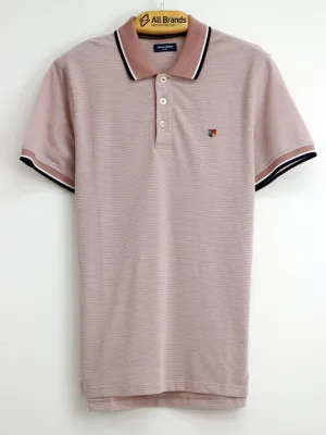 Polo Texturé pour Hommes, Rose Clair
