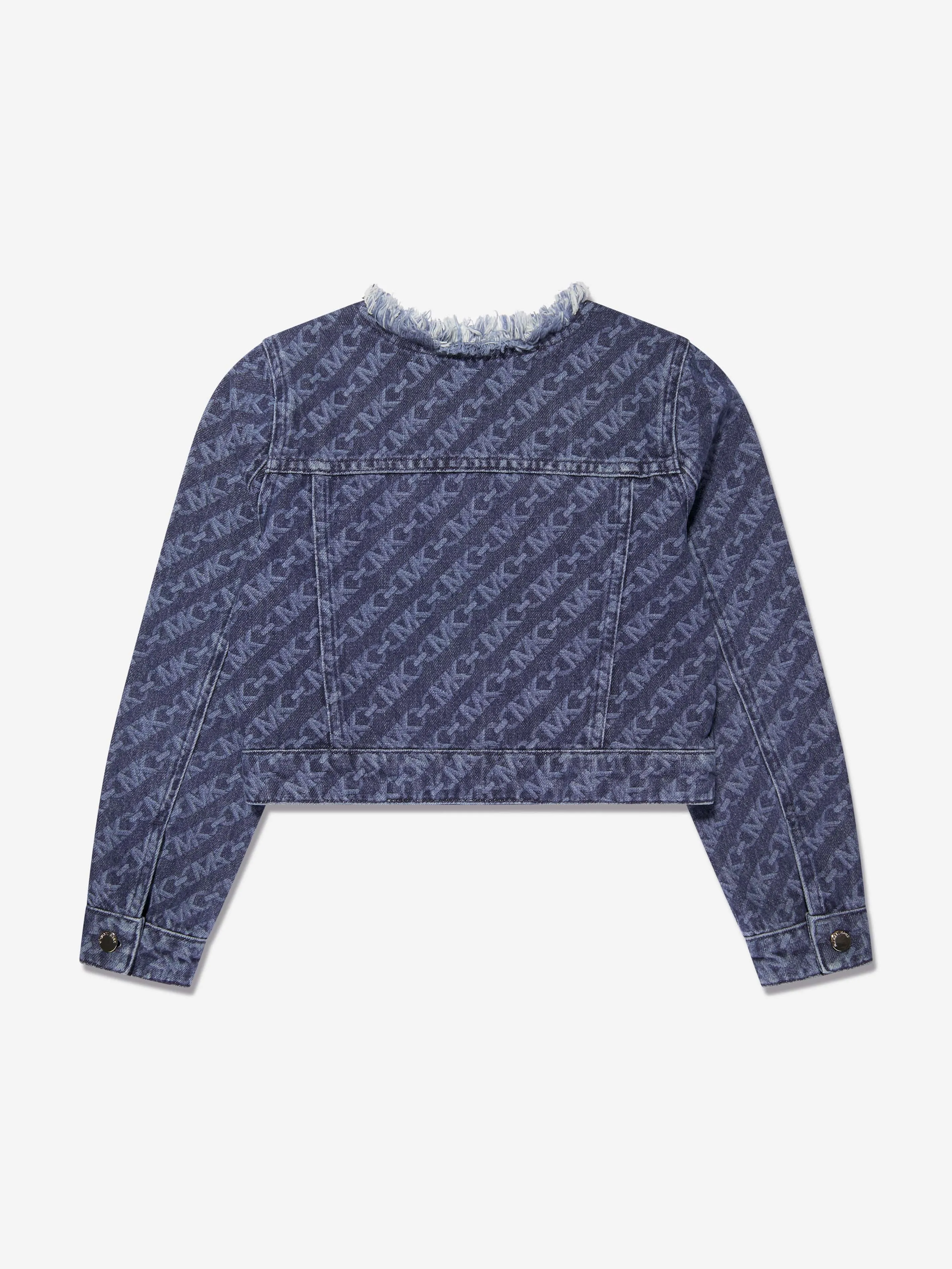 Veste en jean pour filles avec logo Michael Kors en bleu