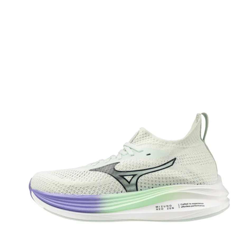 Chaussures de course Mizuno Women's Neo Zen en Teinte de Menthe/Encre d'Inde/Violet Paisley SS25