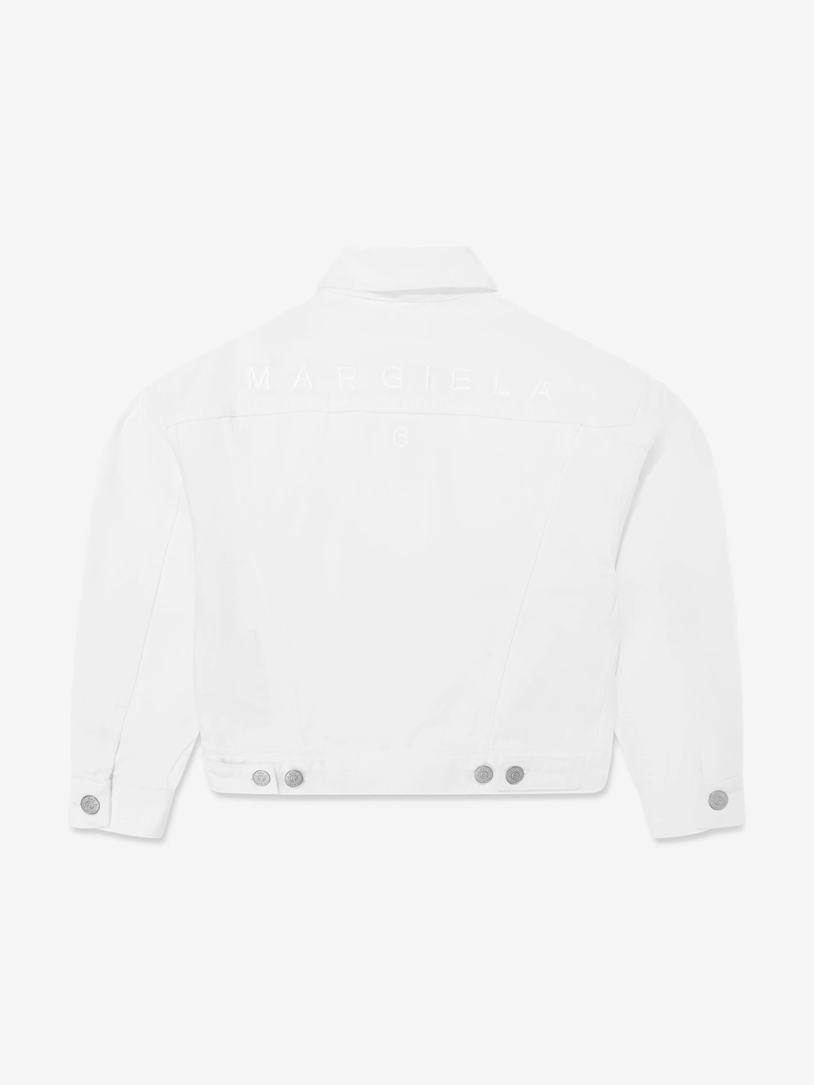 Veste en jean MM6 Maison Margiela pour enfants en ivoire