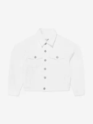 Veste en jean MM6 Maison Margiela pour enfants en ivoire