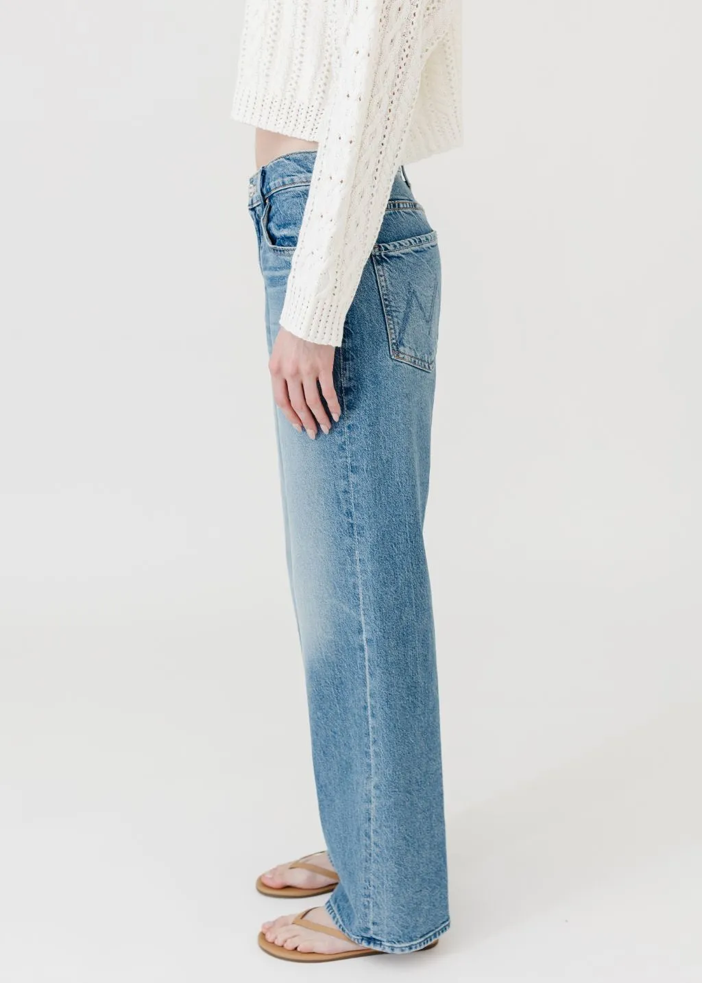 MOTHER Pantalon Lil Mid Rise Tunnel Vision SNK Vêtements_mother