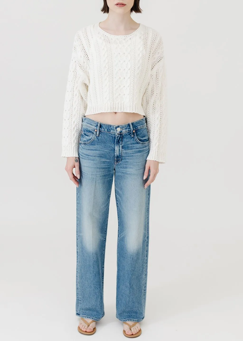MOTHER Pantalon Lil Mid Rise Tunnel Vision SNK Vêtements_mother