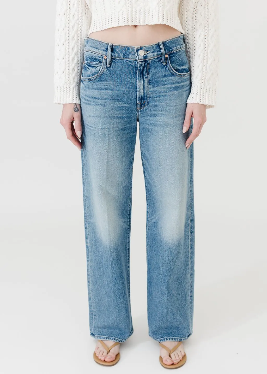 MOTHER Pantalon Lil Mid Rise Tunnel Vision SNK Vêtements_mother