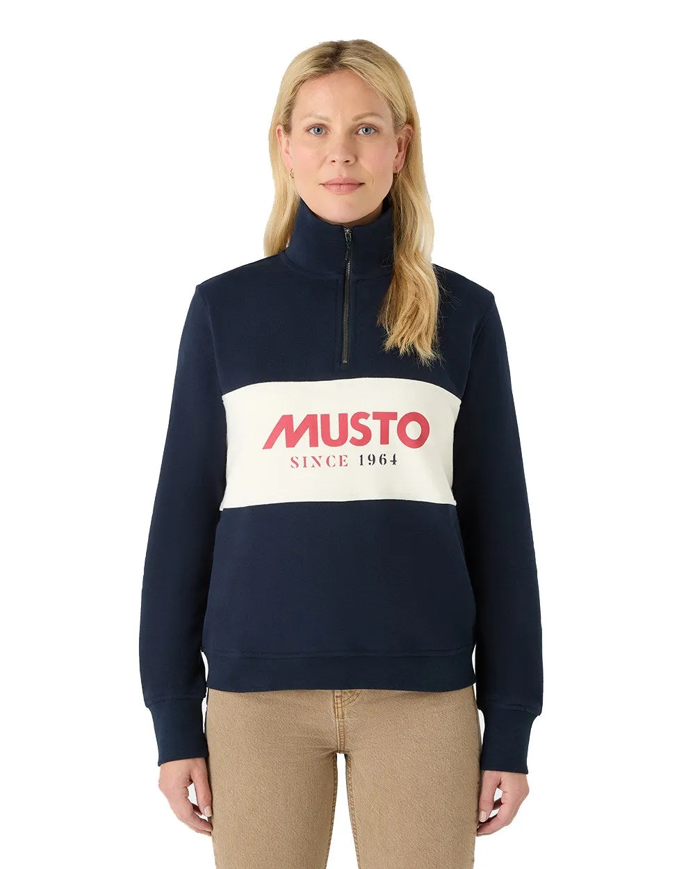 Musto Sweat à mi-zip classique pour femmes - Vêtements Musto