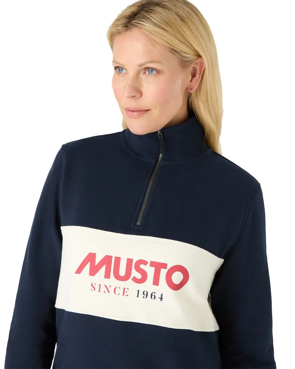 Musto Sweat à mi-zip classique pour femmes - Vêtements Musto
