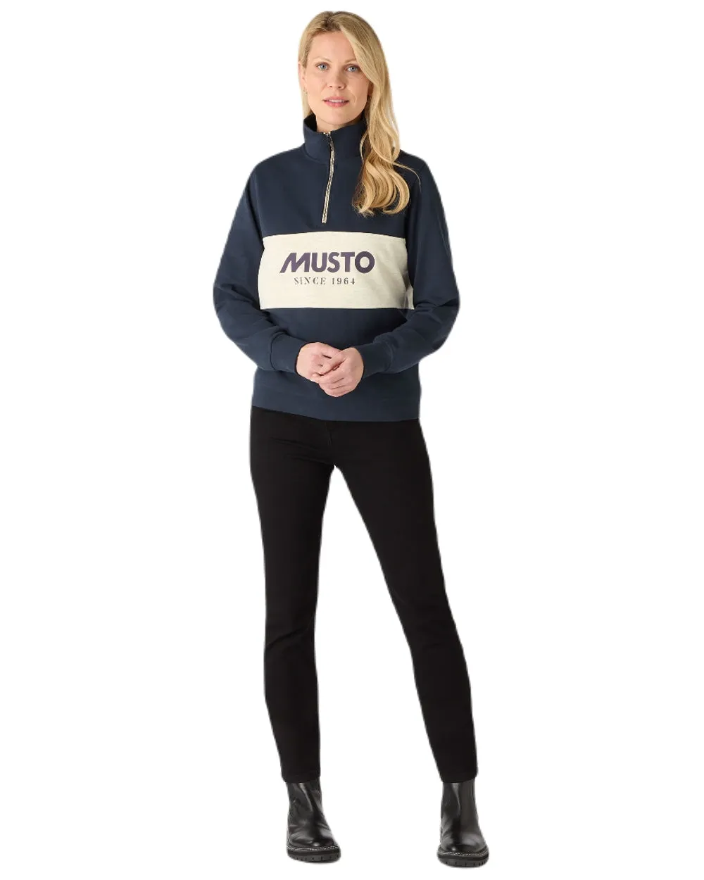 Musto Sweat à mi-zip classique pour femmes - Vêtements Musto