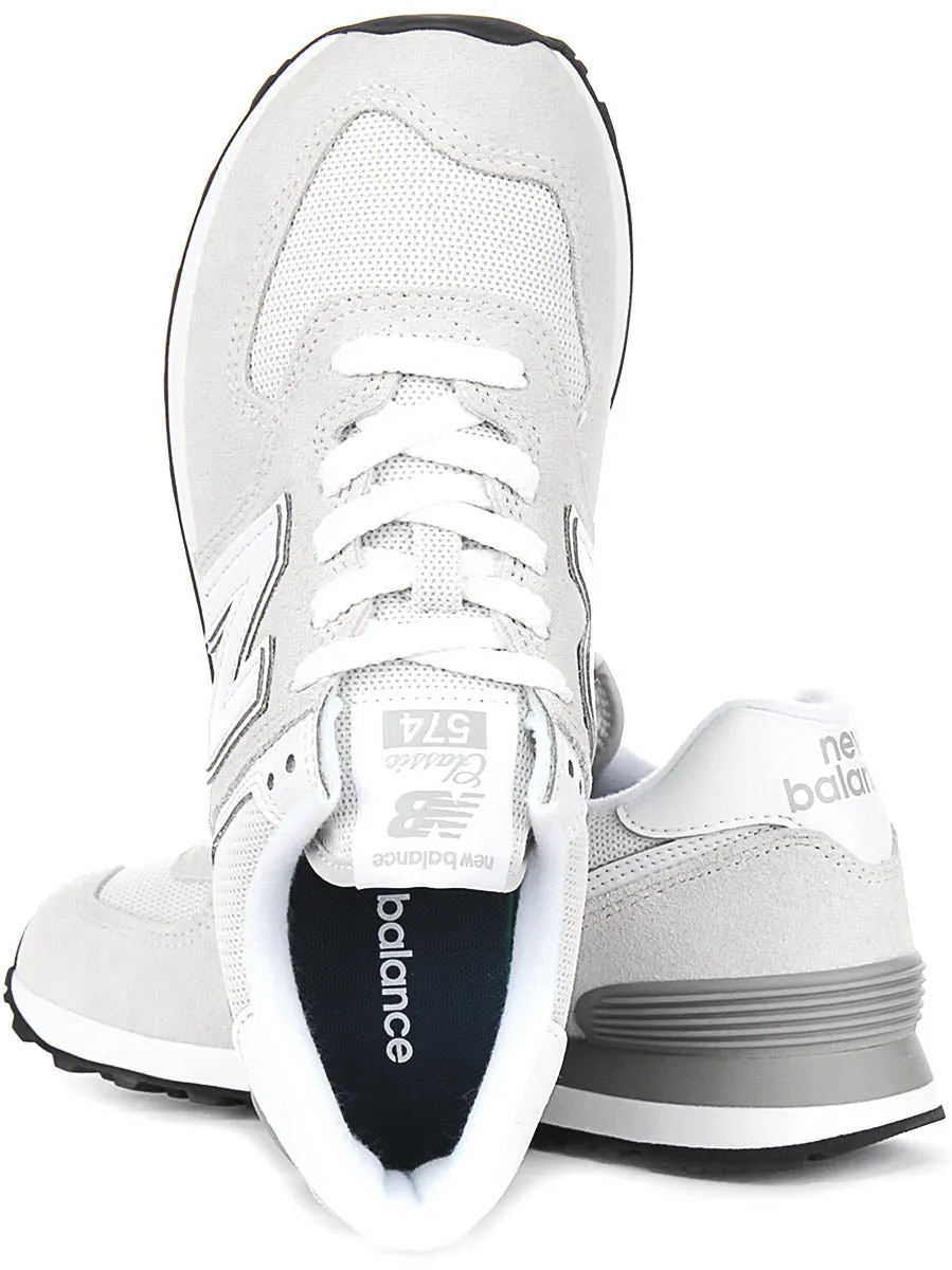 New Balance WL574 EVW en Gris Blanc Pour Femmes Chaussures New Balance