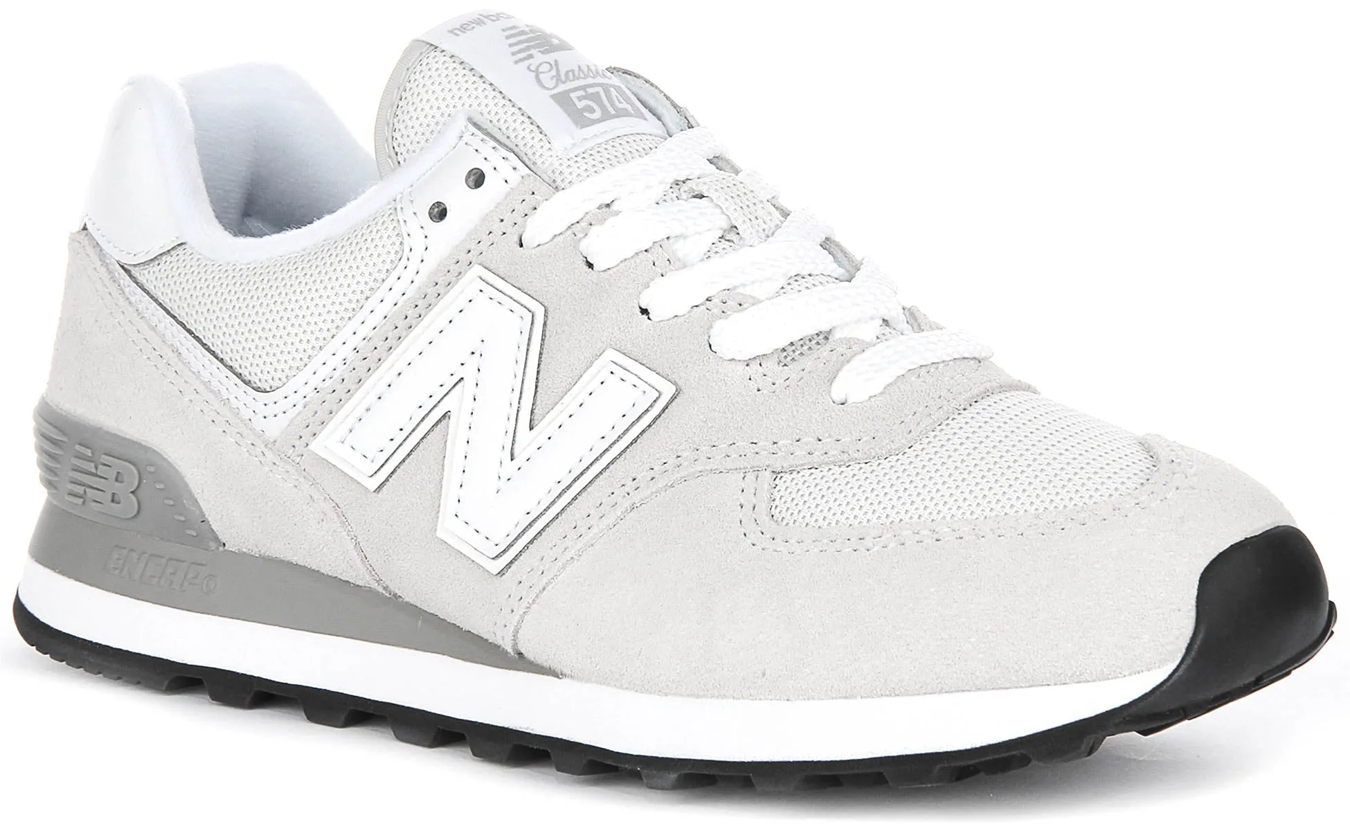 New Balance WL574 EVW en Gris Blanc Pour Femmes Chaussures New Balance