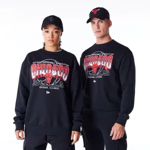 Sweatshirts et Hoodies New Era Chicago Bulls NBA Tech Sweatshirt à col rond noir