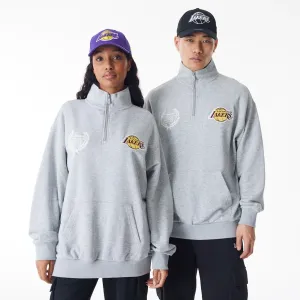 Sweatshirts et hoodies New Era LA Lakers NBA Lifestyle Pull gris à zip quart