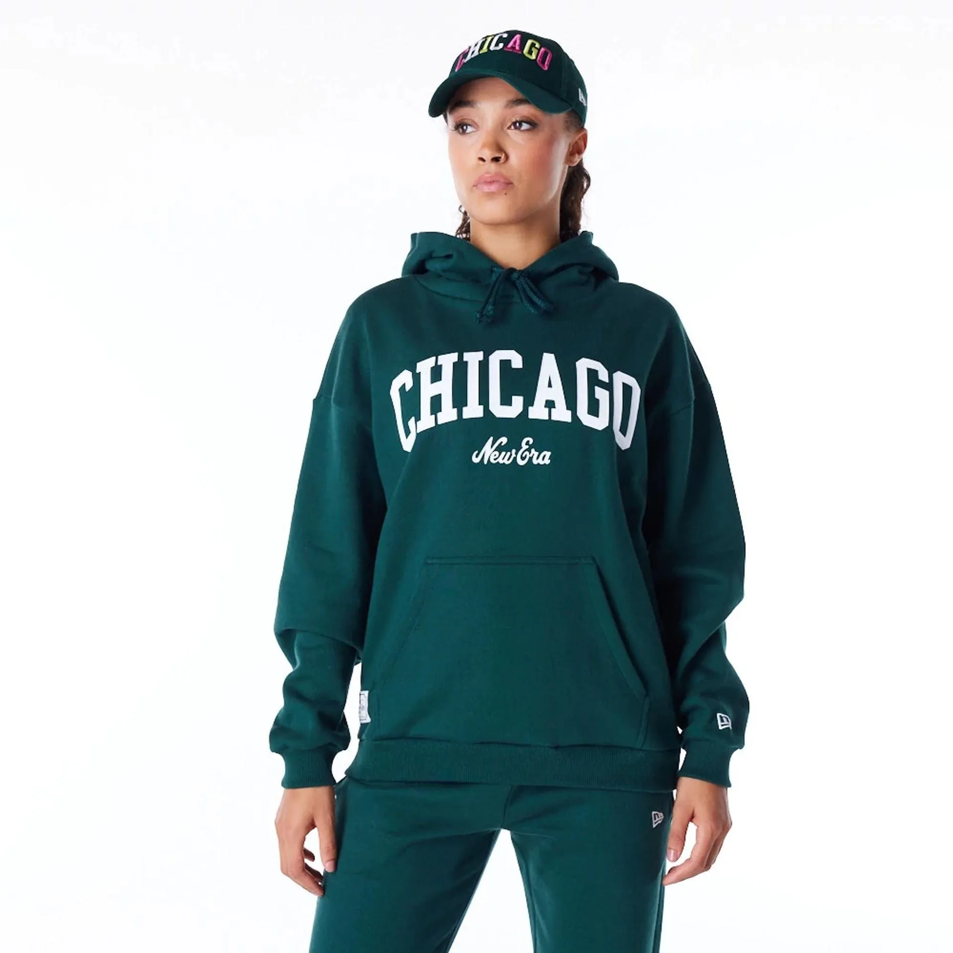 Sweats à capuche et pulls New Era Pull à capuche oversize vert foncé avec remplissage New Era
