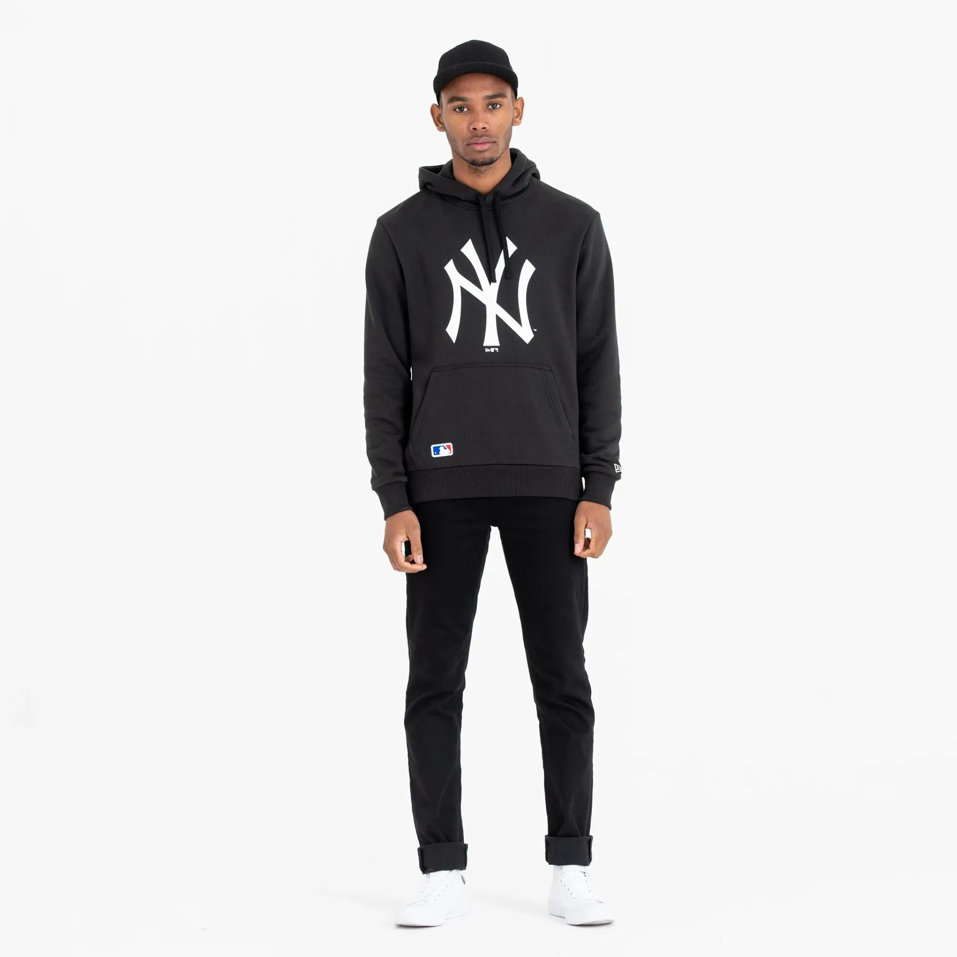 Sweats à capuche et pulls New Era des New York Yankees MLB - Pull à capuche noir classique