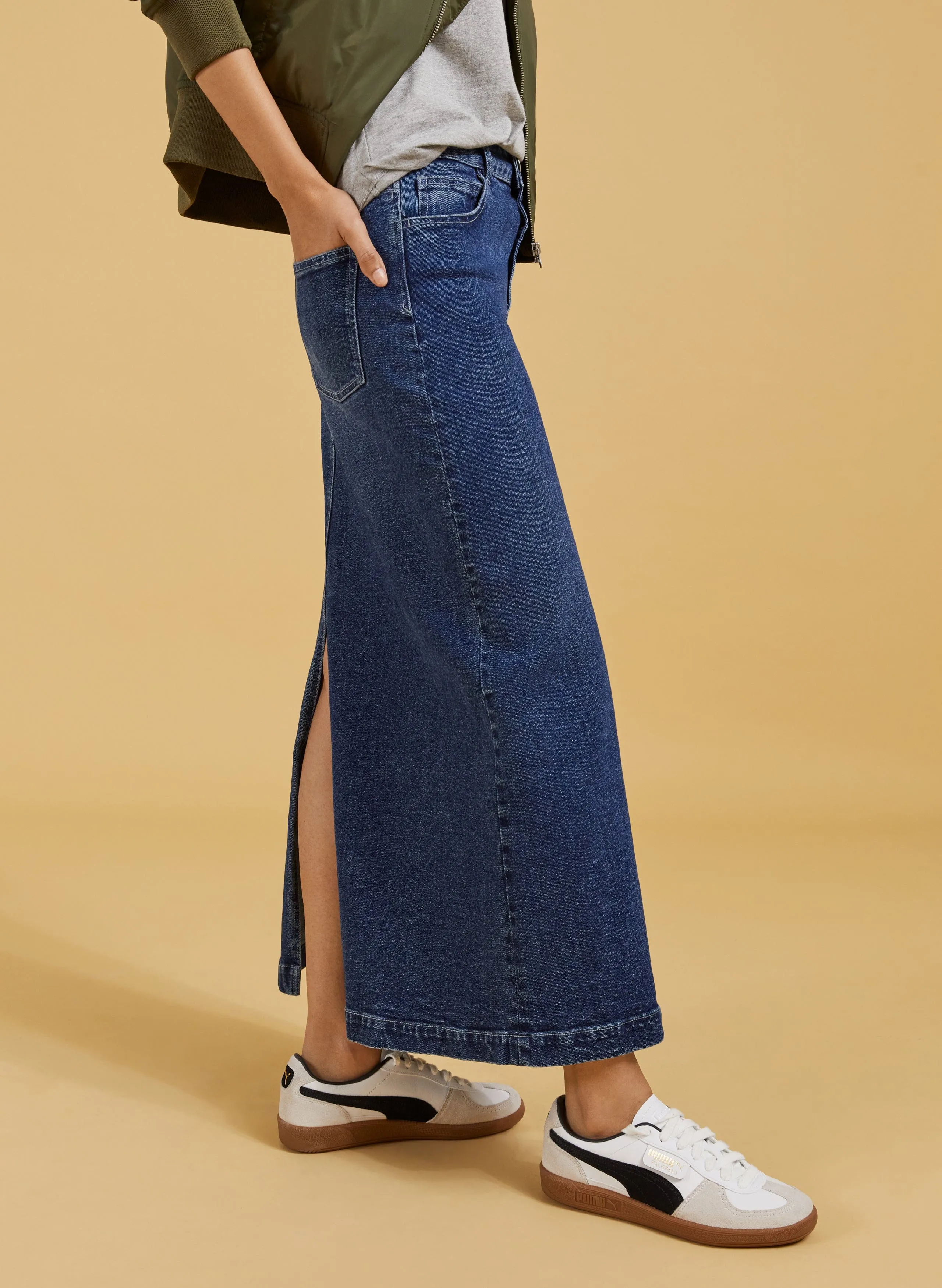 Jupe en Coton Biologique Nia | Indigo Foncé