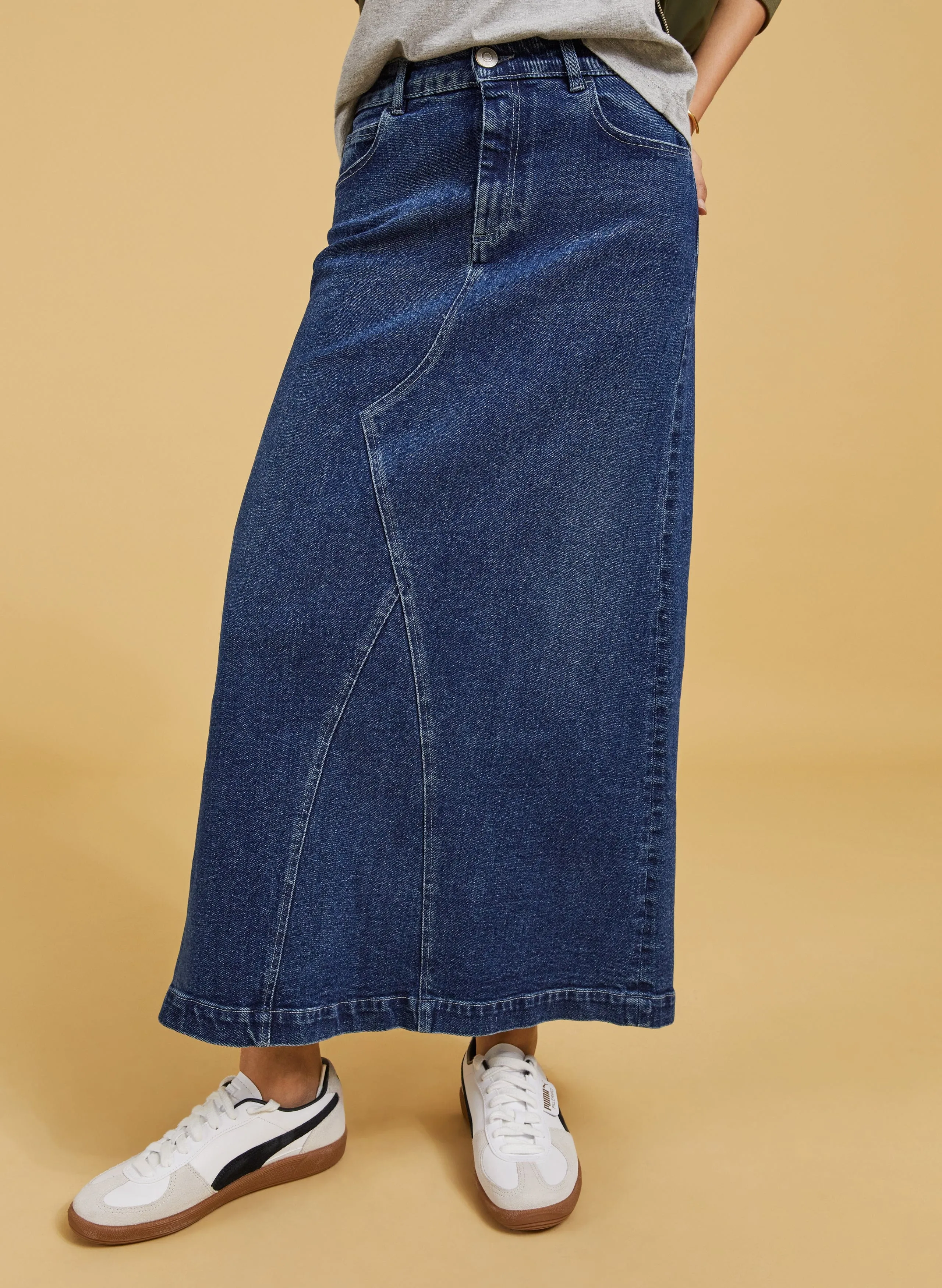 Jupe en Coton Biologique Nia | Indigo Foncé